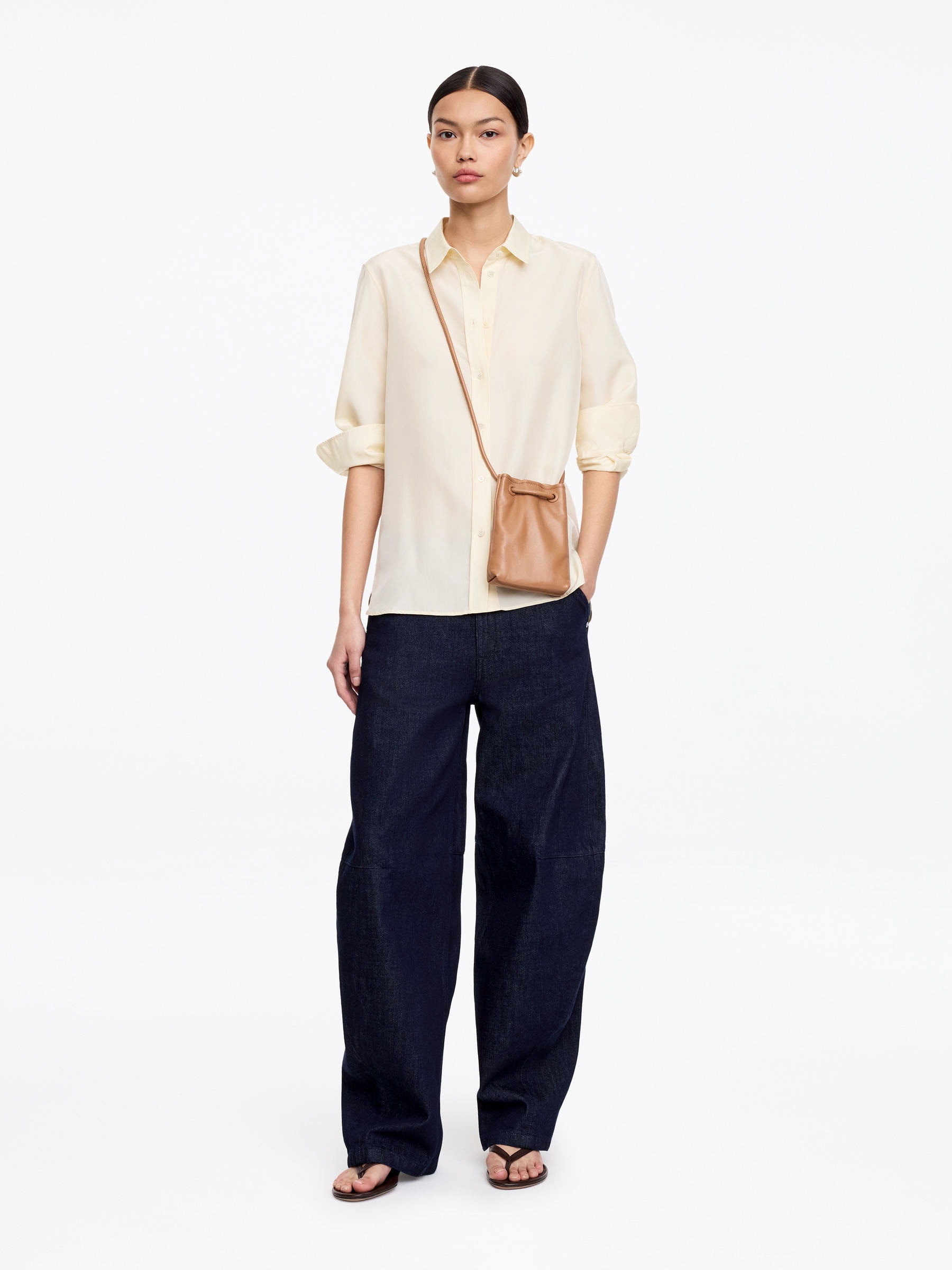 Leather Crossbody Bag - Beige - Women - StillMedia/Lookbook - 2