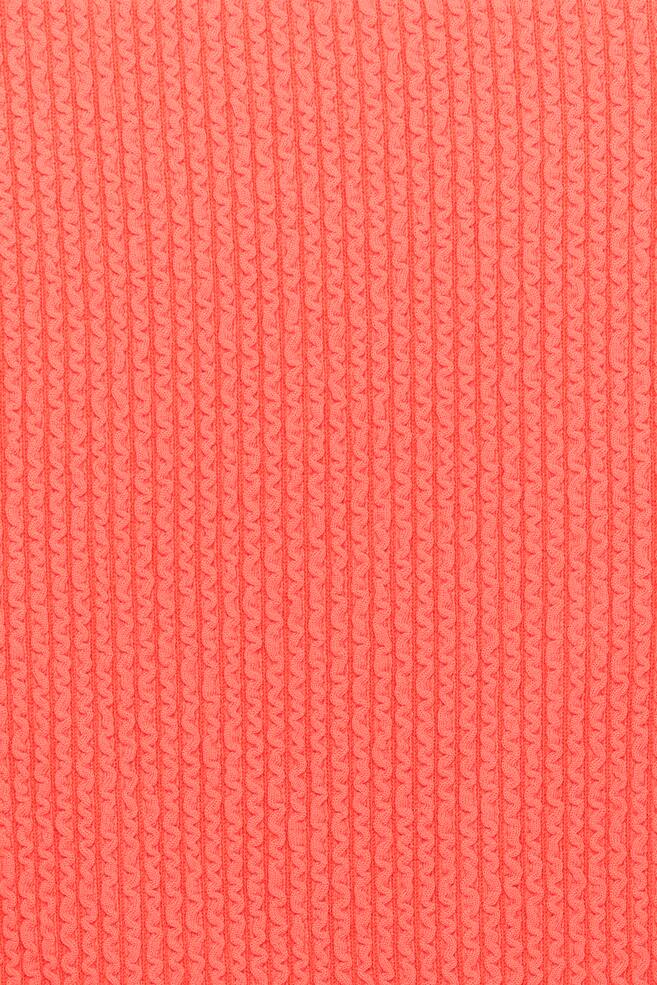 Seersucker Bikini Set-Orange - 2