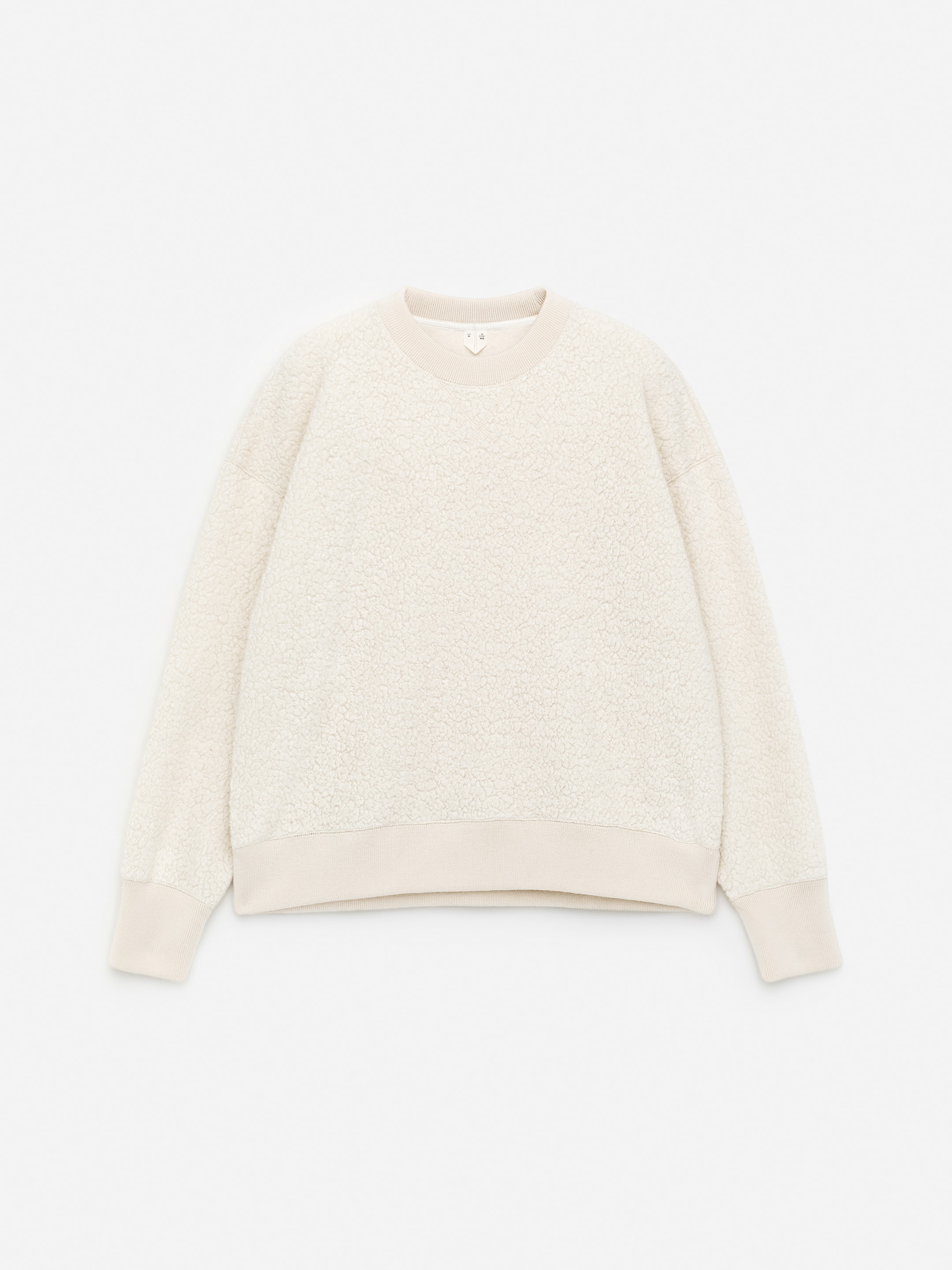Fleece-Sweatshirt aus einer Wollmischung-#DCD6C7-17331