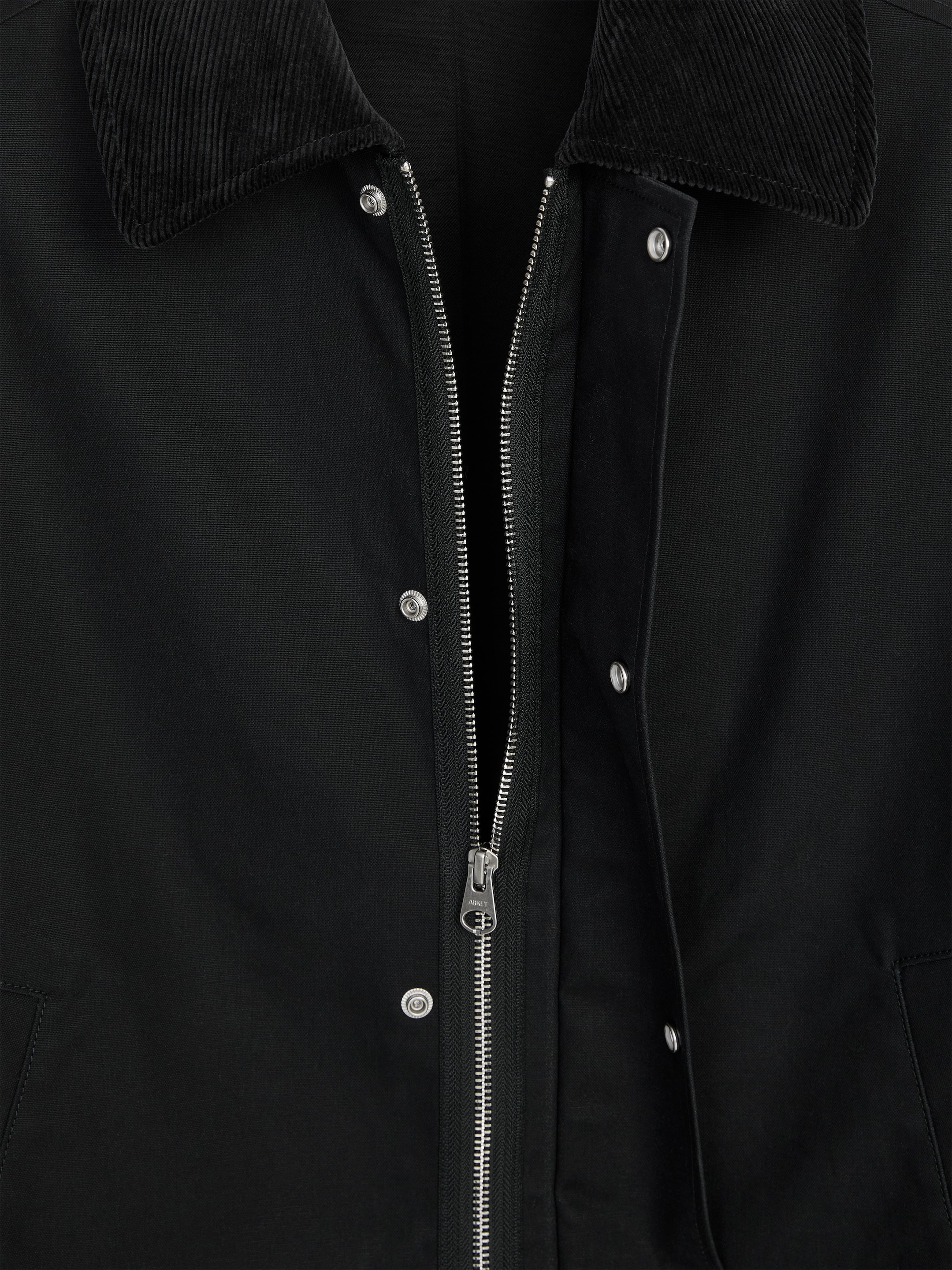 Short Waxed Jacket - Black - Regular fit - men - StillMedia/DescriptiveDetail - 1