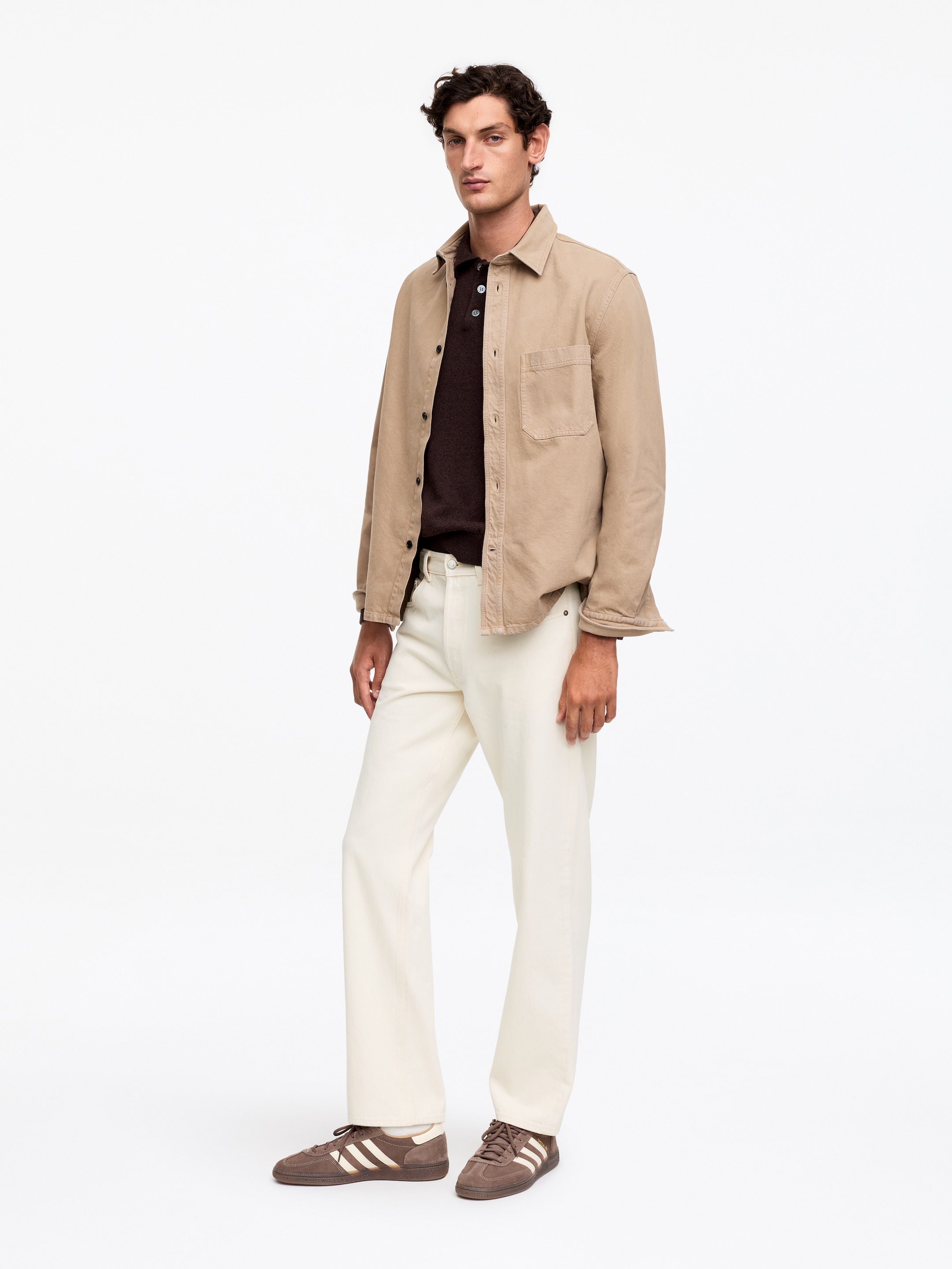 OCEAN Loose Straight Jeans - Ecru - Loose fit - Men - StillMedia/Lookbook - 36