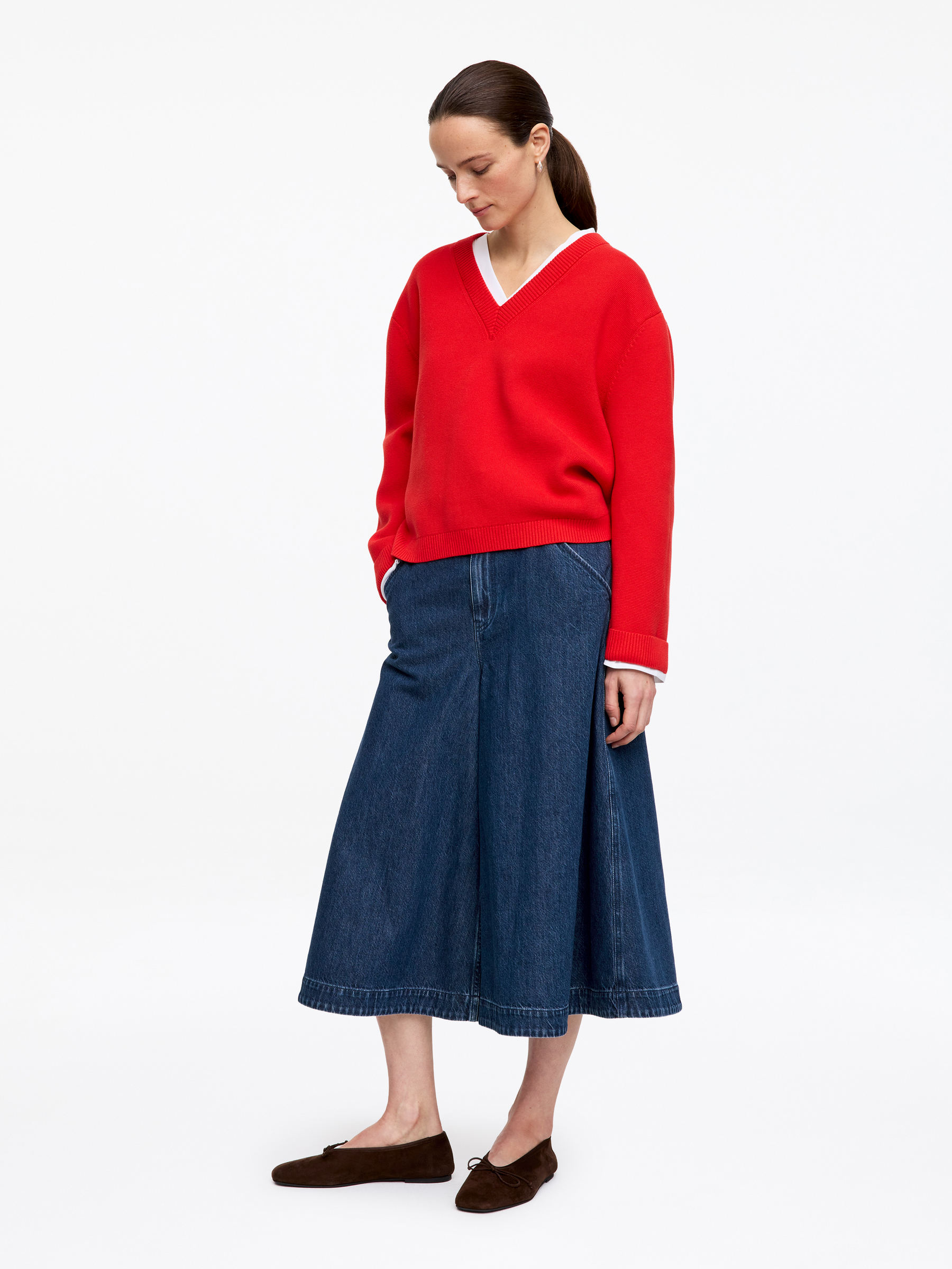Jupe-culotte en denim - Bleu - Regular fit - Femme - StillMedia/Lookbook - 3