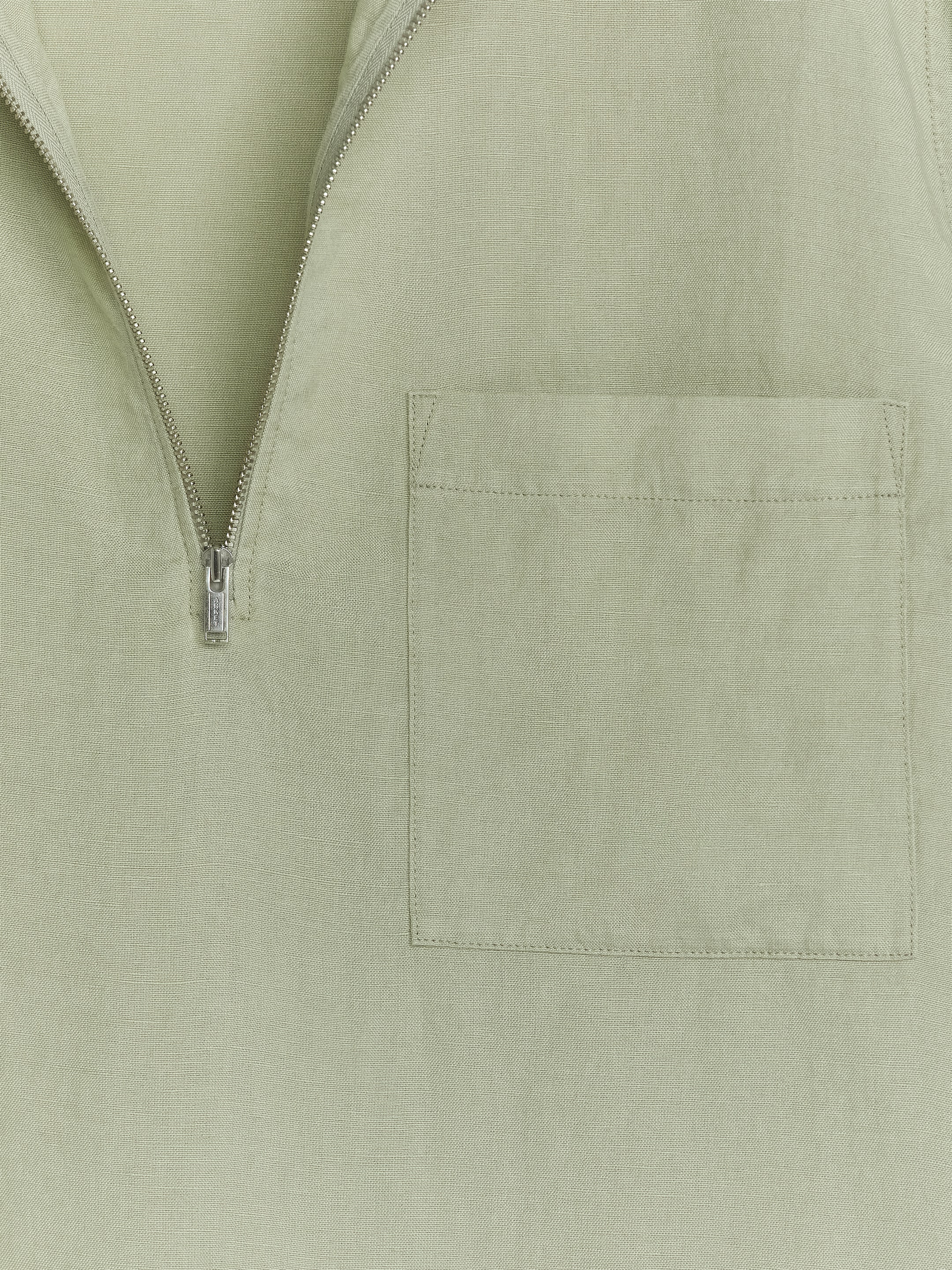 Skjorta med dragkedja - Salviagrön - Regular fit - Men - StillMedia/DescriptiveDetail - 2