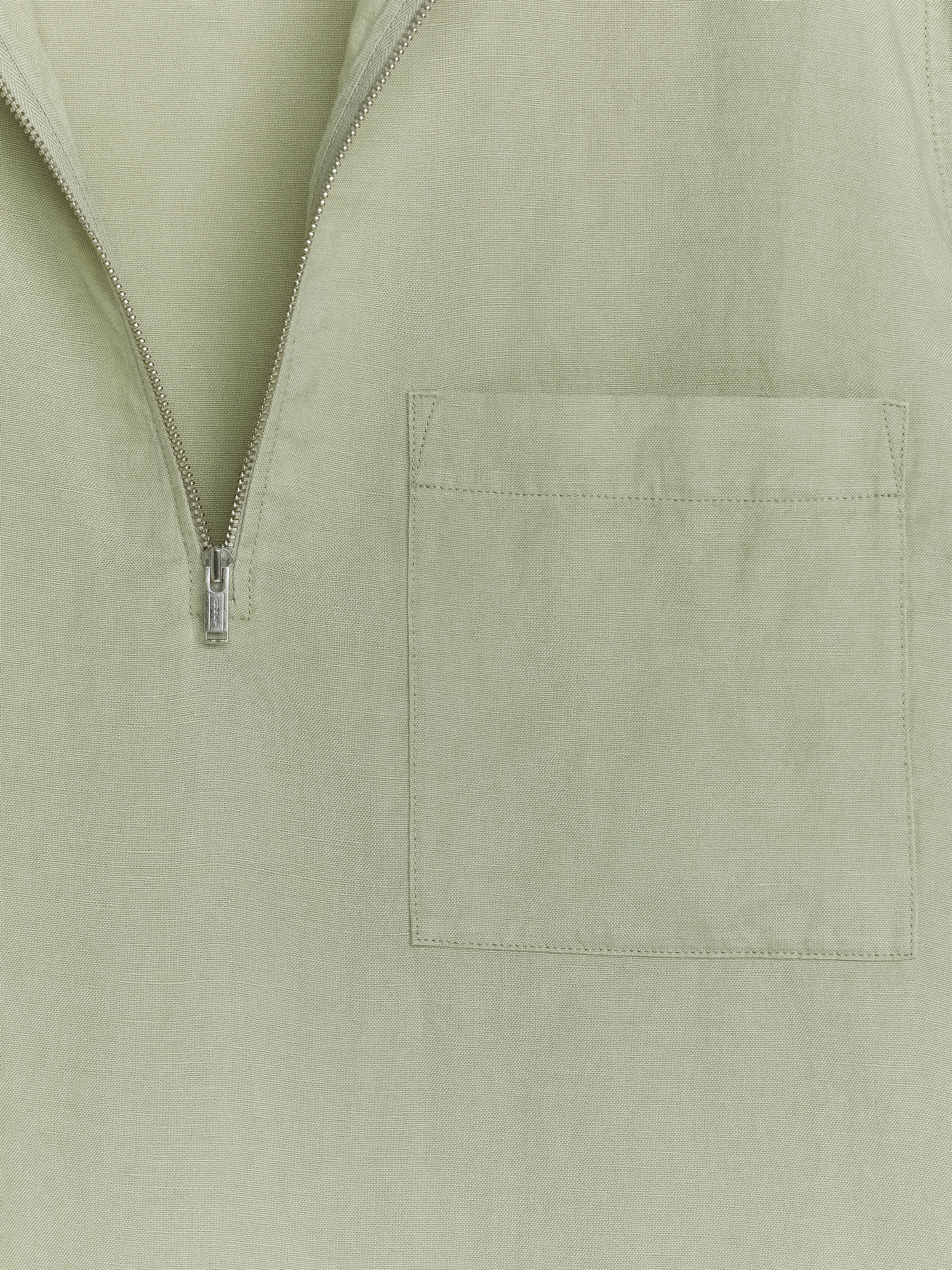 Shirt mit kurzem Reißverschluss - Salbeigrün - Regular Fit - Herren - StillMedia/DescriptiveDetail - 2