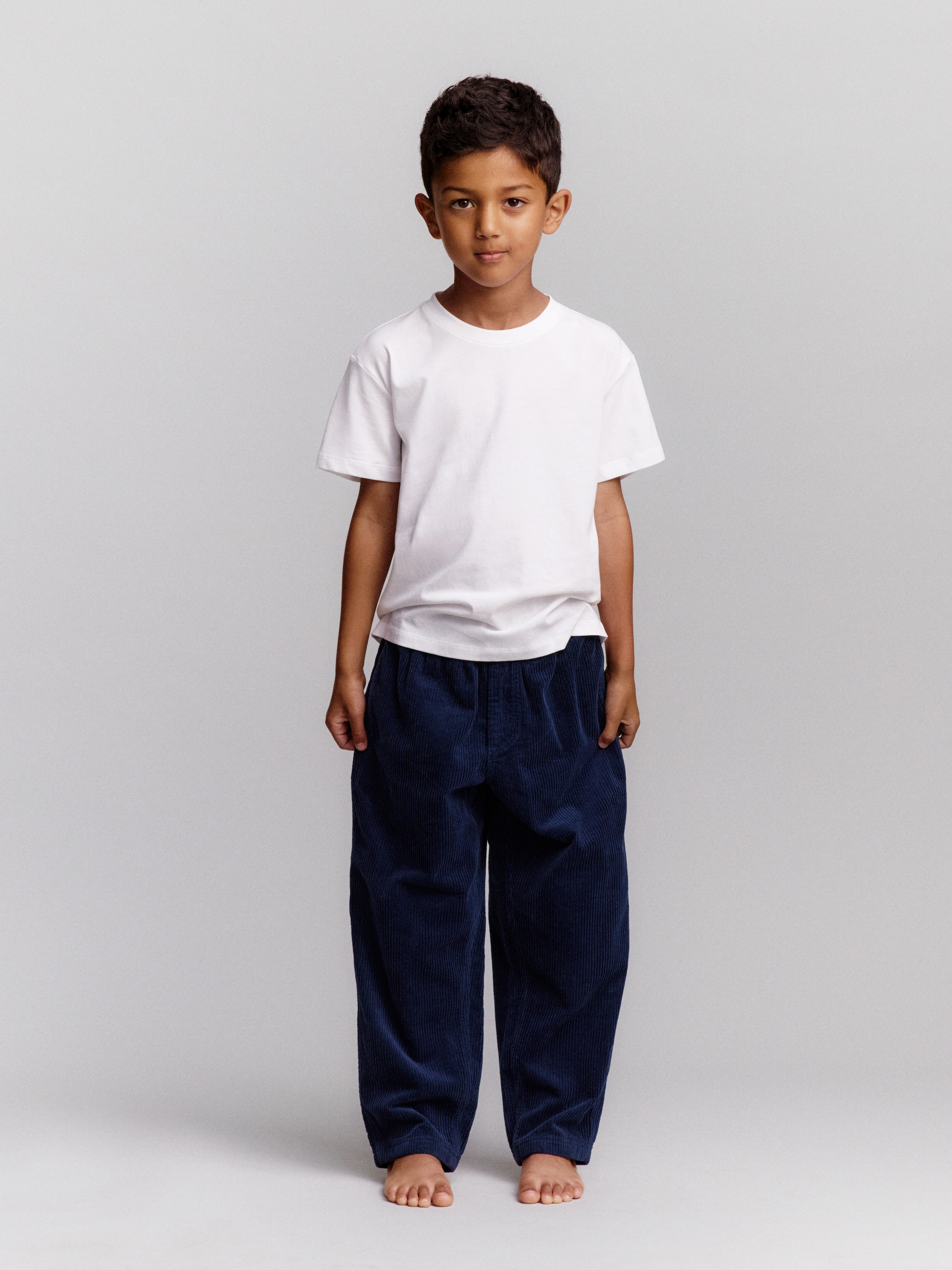 Corduroy Trousers - Dark Blue - Loose fit - children - StillMedia/Environmental - 1