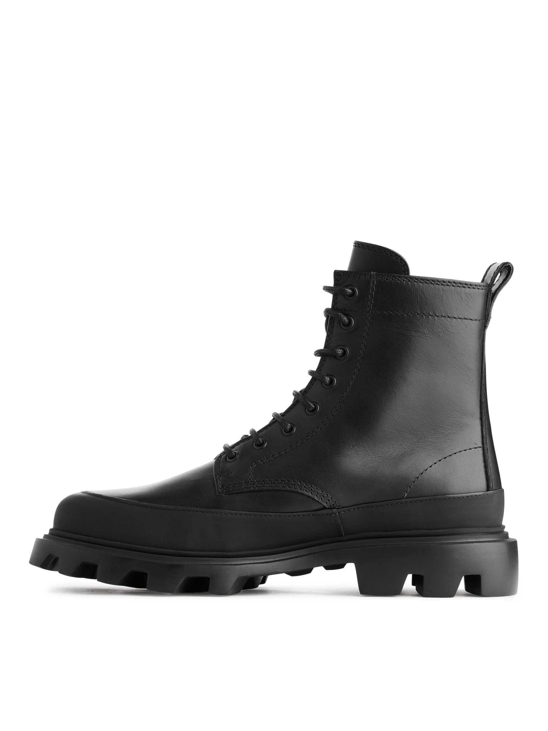 Stivali in pelle con suola antifango chunky - Nero - Men - StillMedia/DescriptiveStillLife - 3