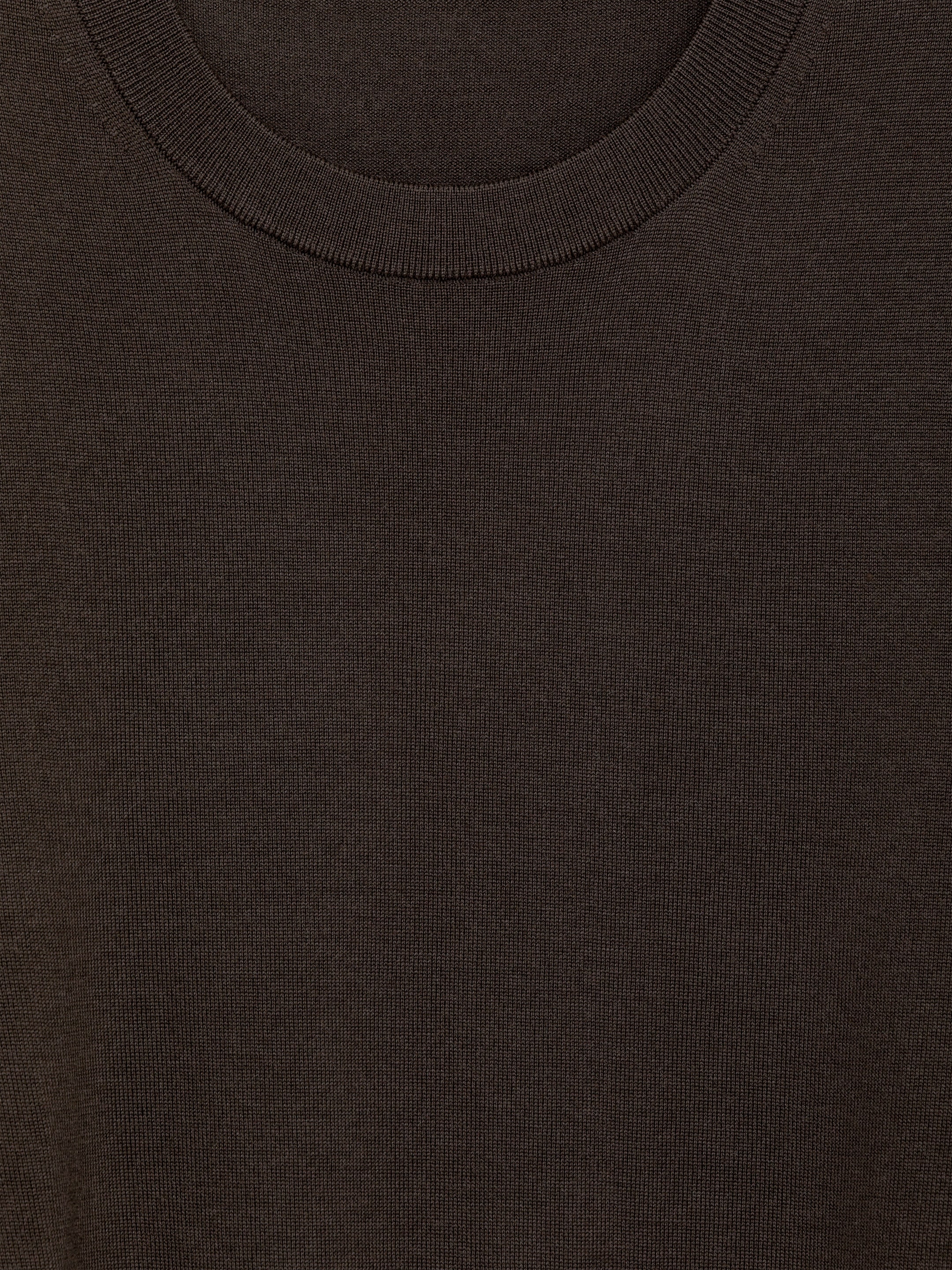 Fine Knit Merino Jumper - Dark Brown - Regular fit - Men - StillMedia/DescriptiveDetail - 7