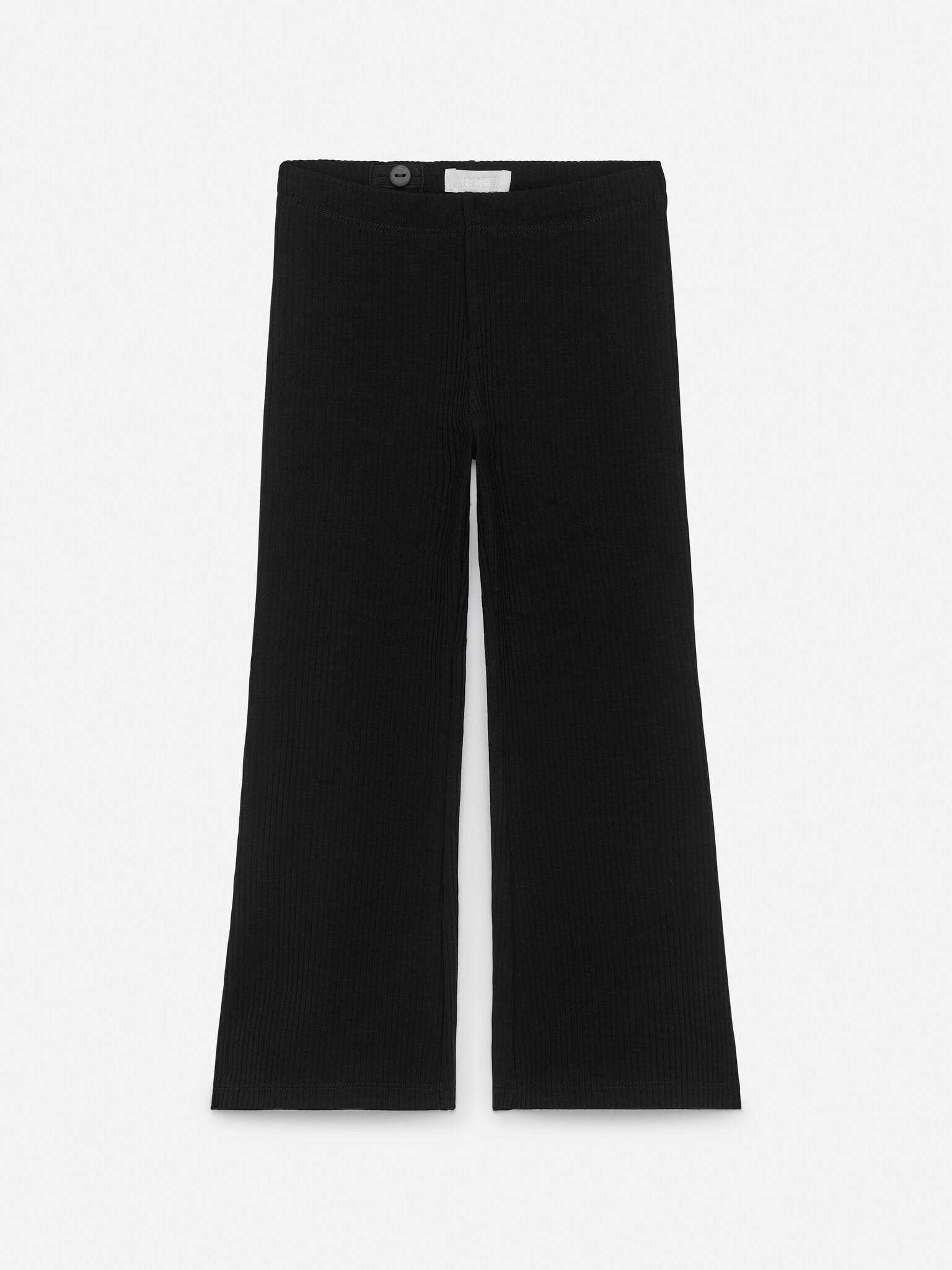 Flared Rib Leggings - Black/Off White/Grey Melange