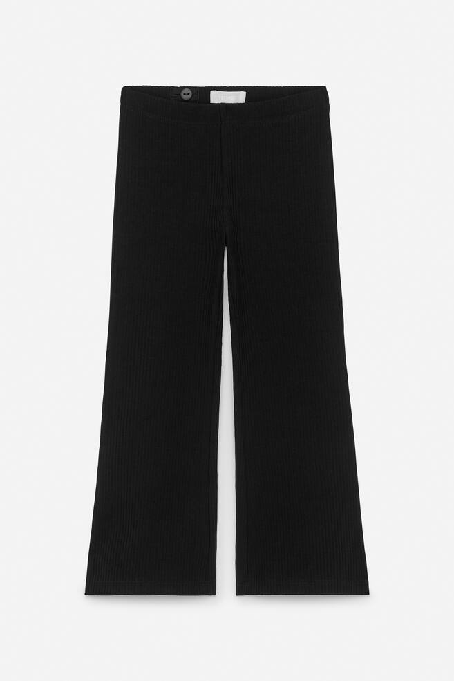 Flared Rib Leggings - Zwart/Blauw/veelkleurig/Roze/groen/wit/Beige/zwart - 1