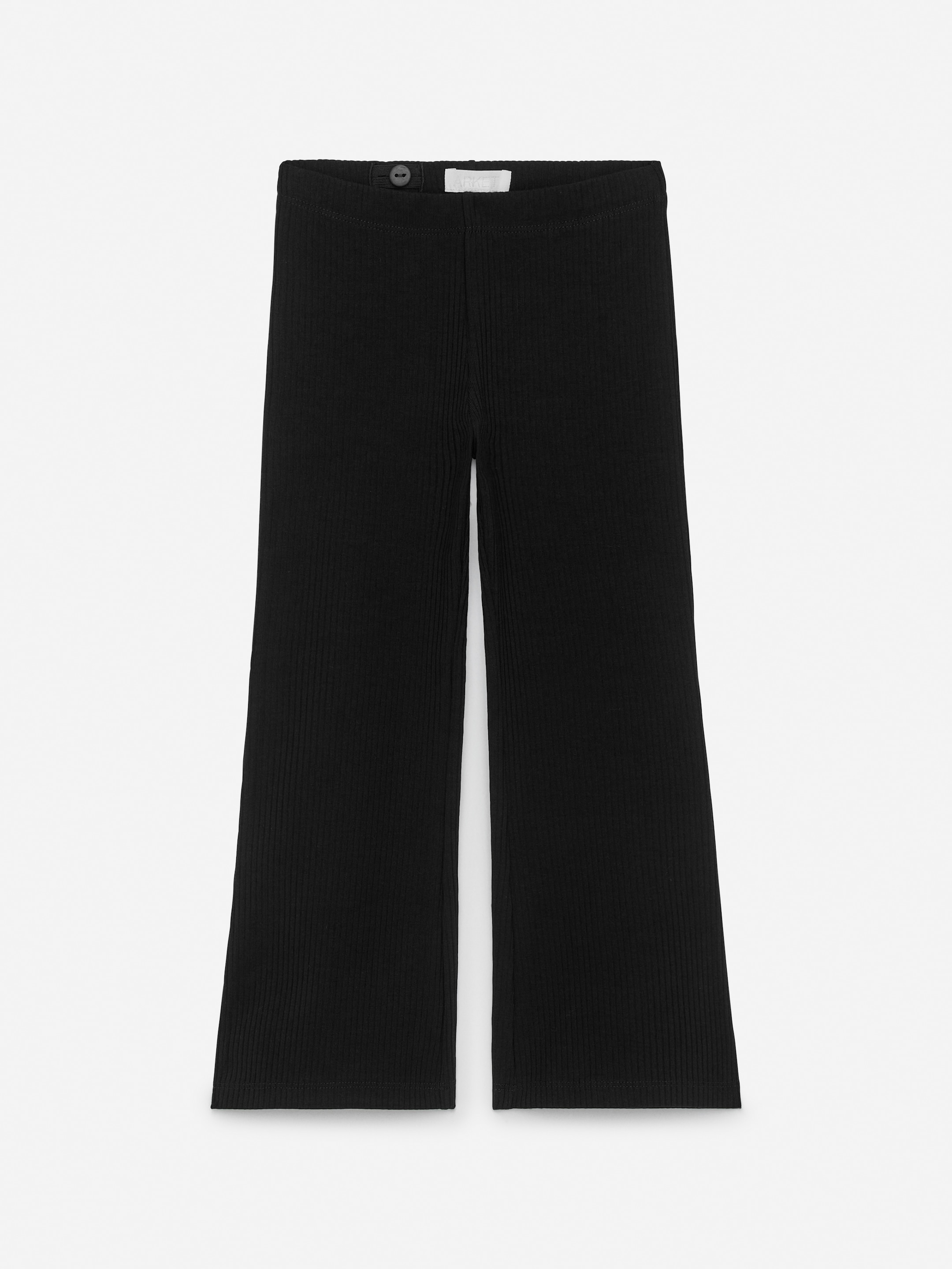 Flared Rib Leggings-#272628-12573