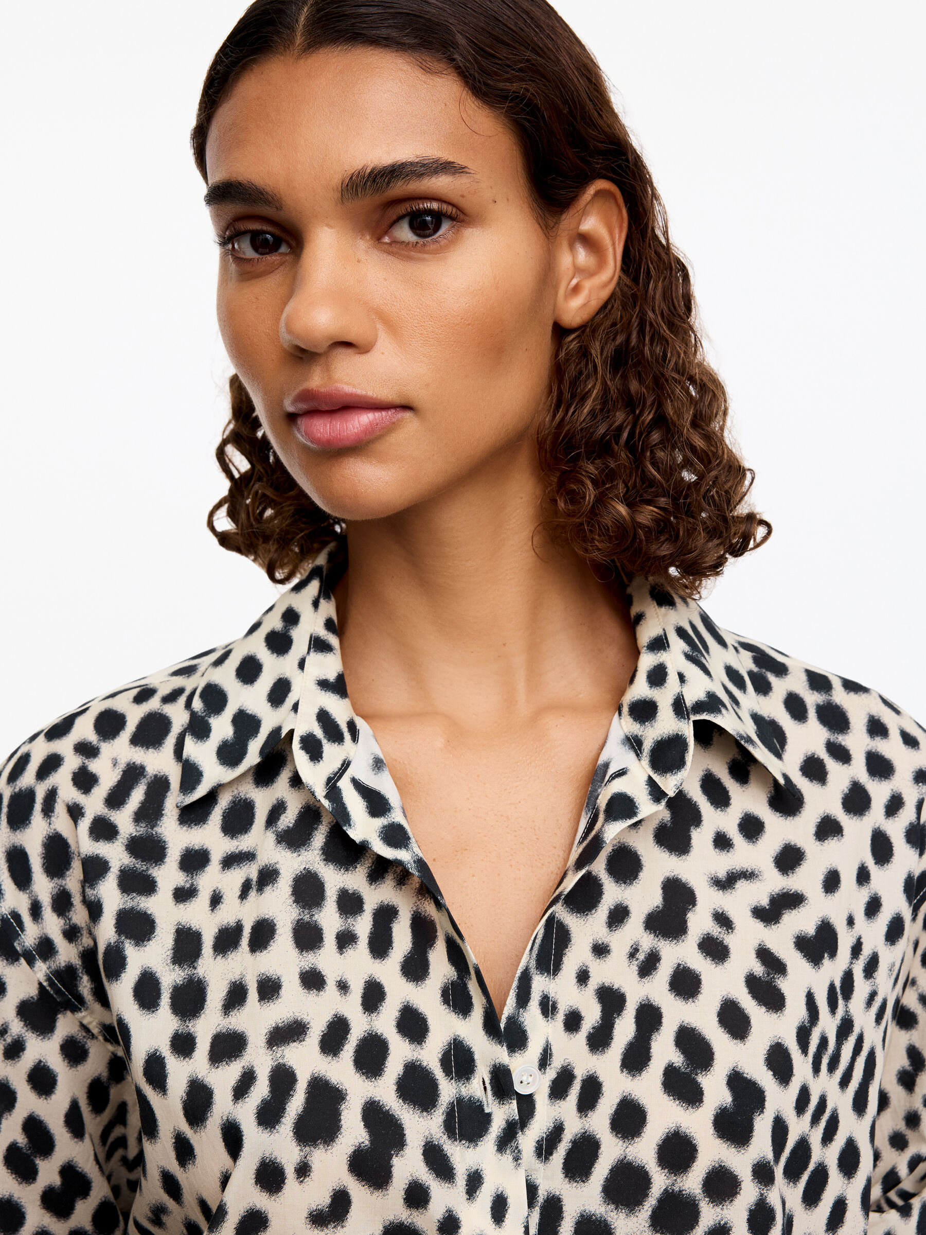 Camisa tipo popover en mezcla de lyocell - Negro - Corte estándar - Women - StillMedia/Lookbook - 4