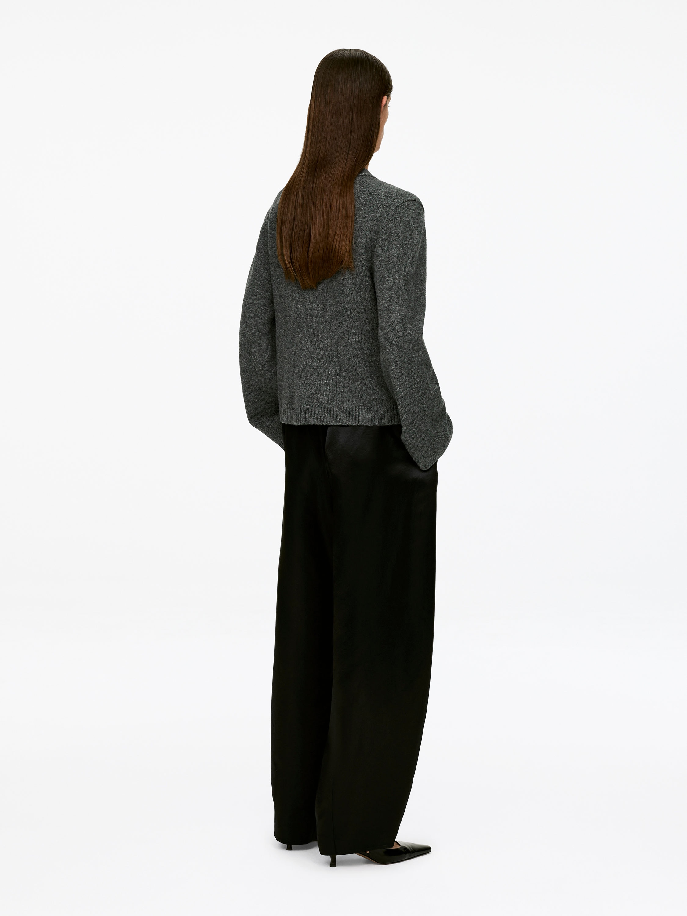 Wool Cardigan - Dark Grey - Slim fit - Women - StillMedia/Lookbook - 8