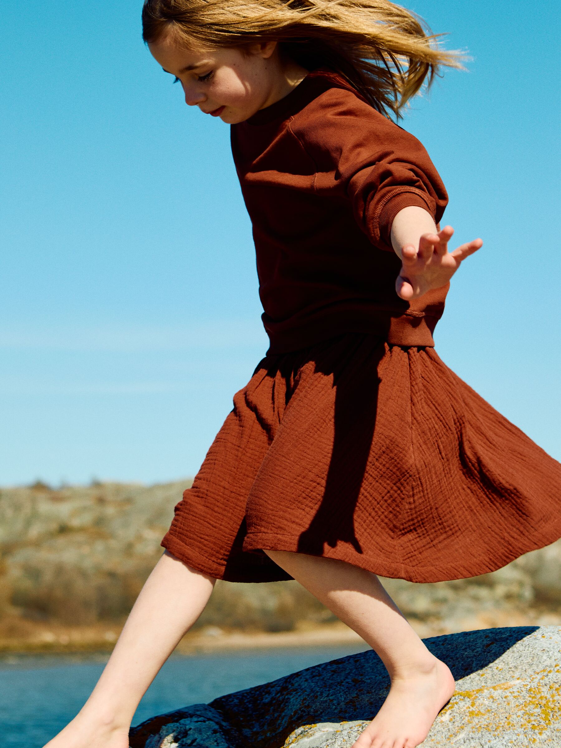 Cotton Muslin Skirt - Brown - Regular fit - Children - StillMedia/Environmental - 1