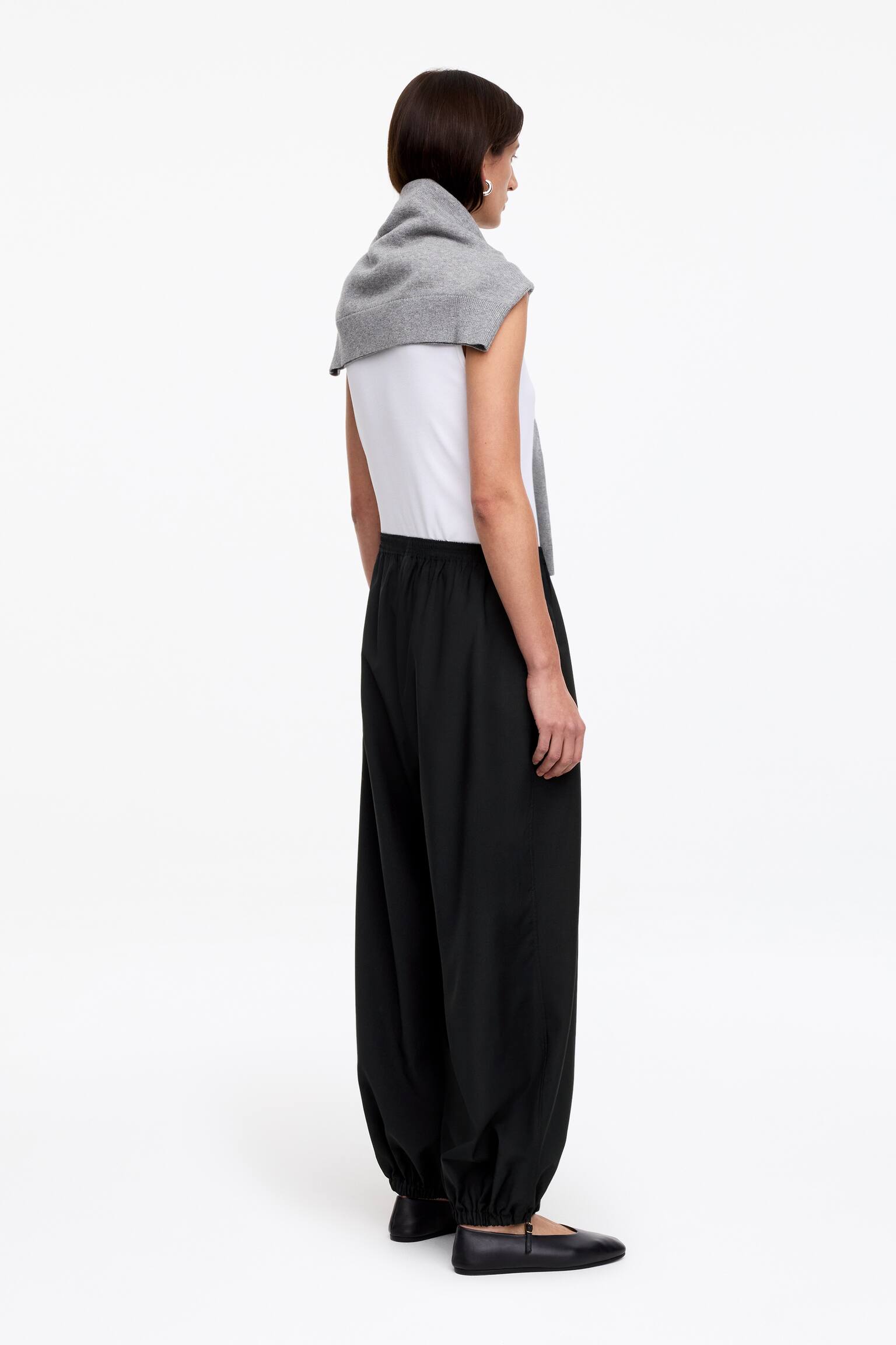 Pantalon jambes barrel - Noir/Gris foncé - 5