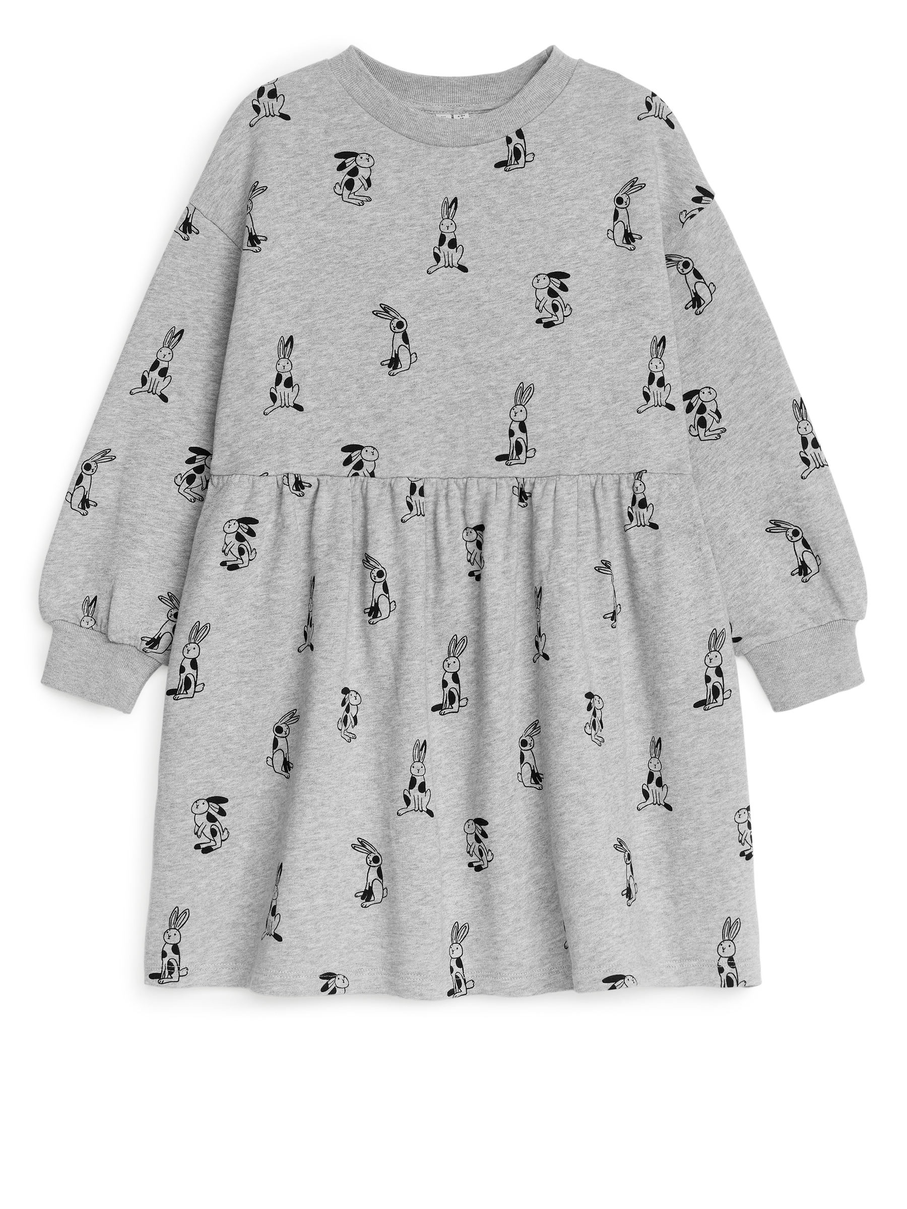 Oversized Sweatshirt Dress - Grey/Rabbit - Oversized - Children - StillMedia/DescriptiveStillLife - 1