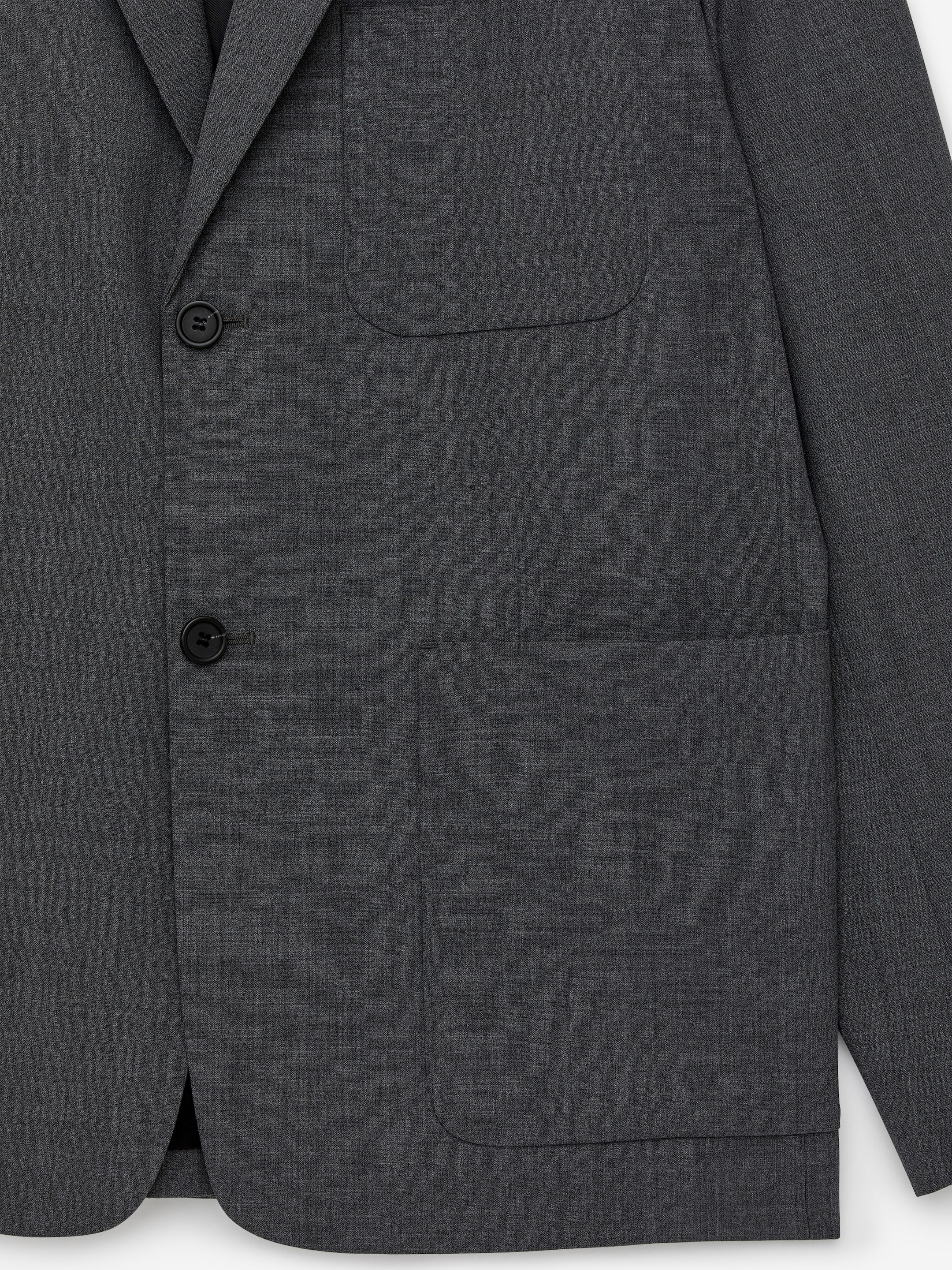Wool Blazer - Grey Melange - Regular fit - Men - StillMedia/DescriptiveDetail - 1