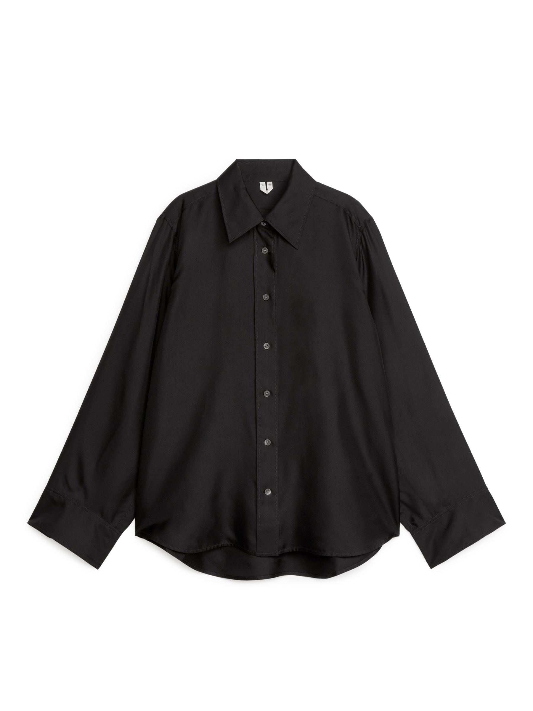 Camicia in twill di seta - Nero - Regular fit - Women - StillMedia/DescriptiveStillLife - 1