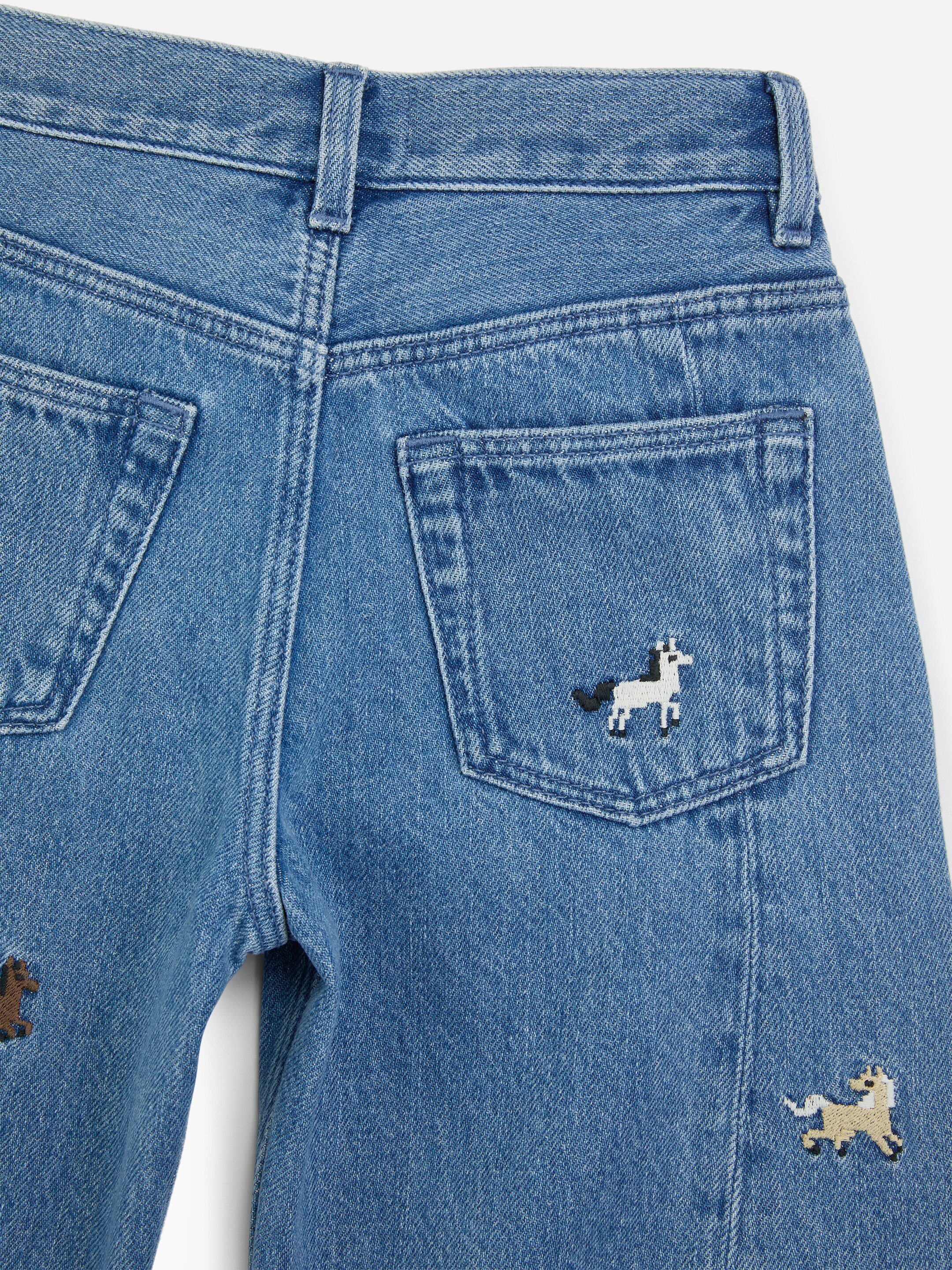 Jean barrel brodé - Bleu/Chevaux - Regular fit - children - StillMedia/DescriptiveDetail - 6