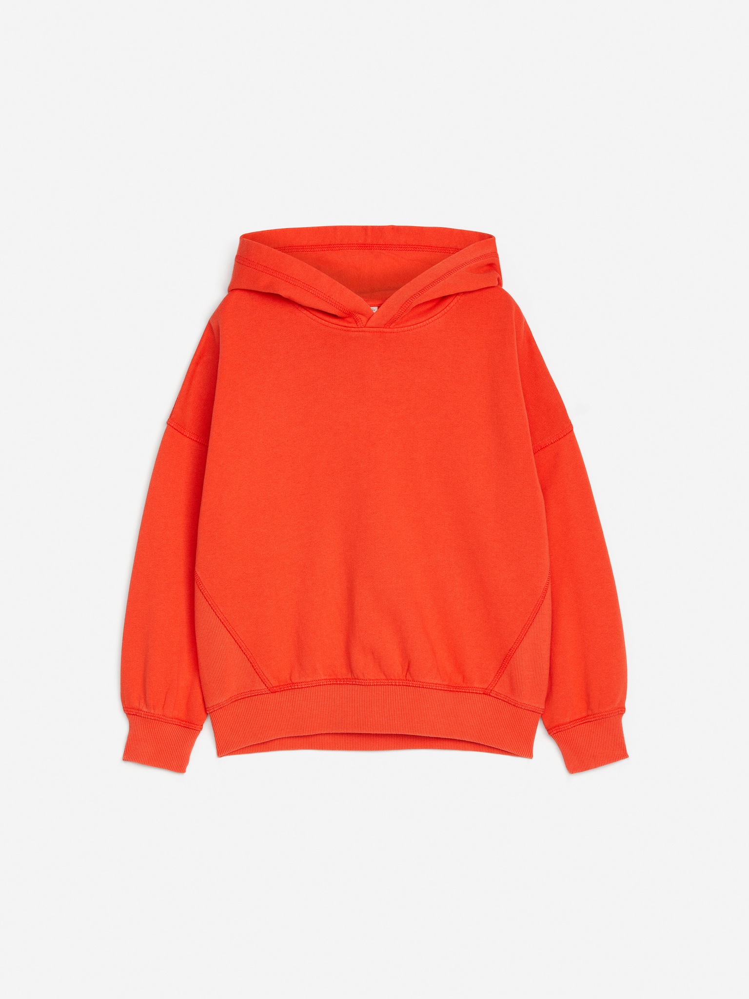Oversized-Sweatshirt mit Kapuze - Rot/Dunkelgrün