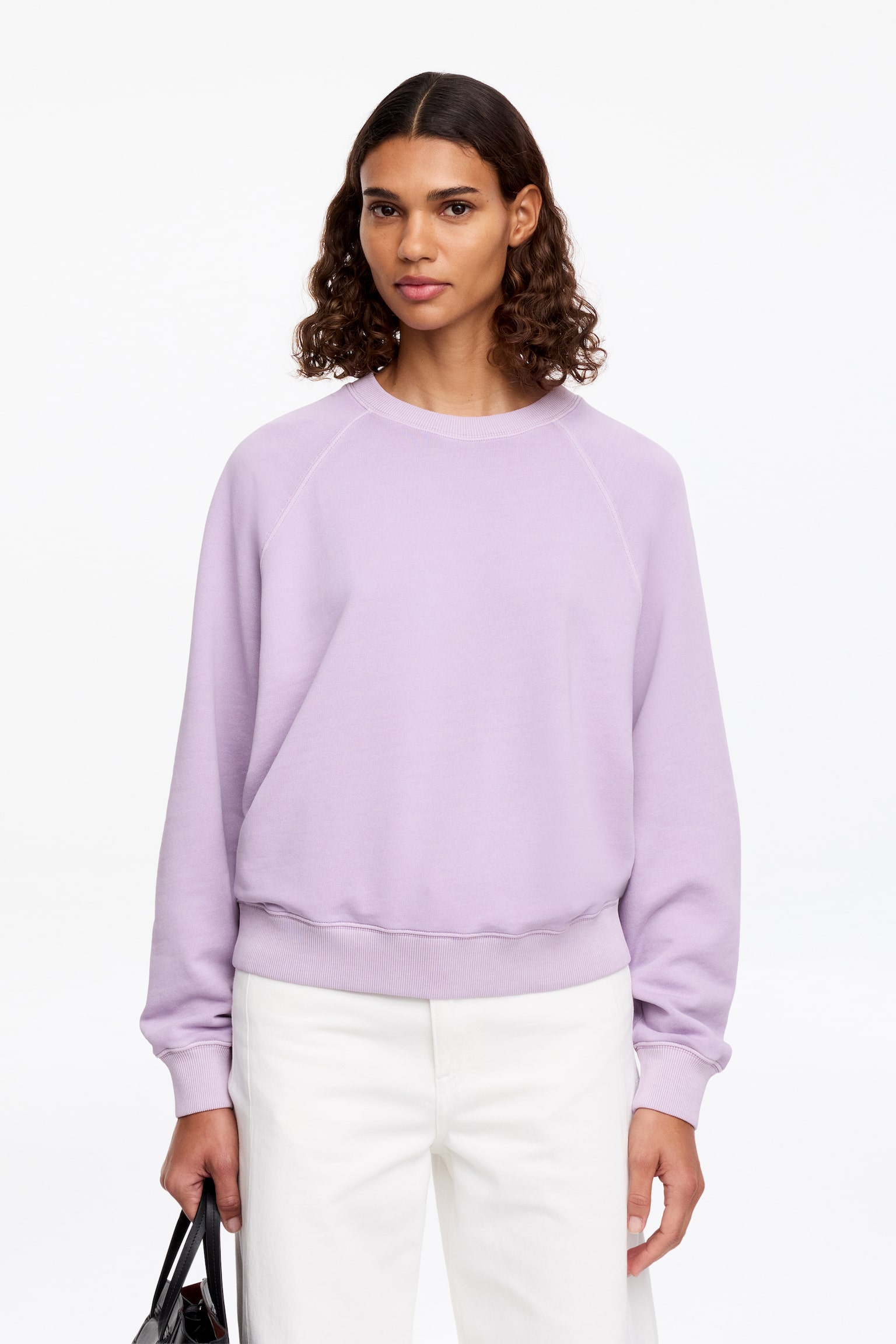 Frottee-Sweatshirt-Lila - 1