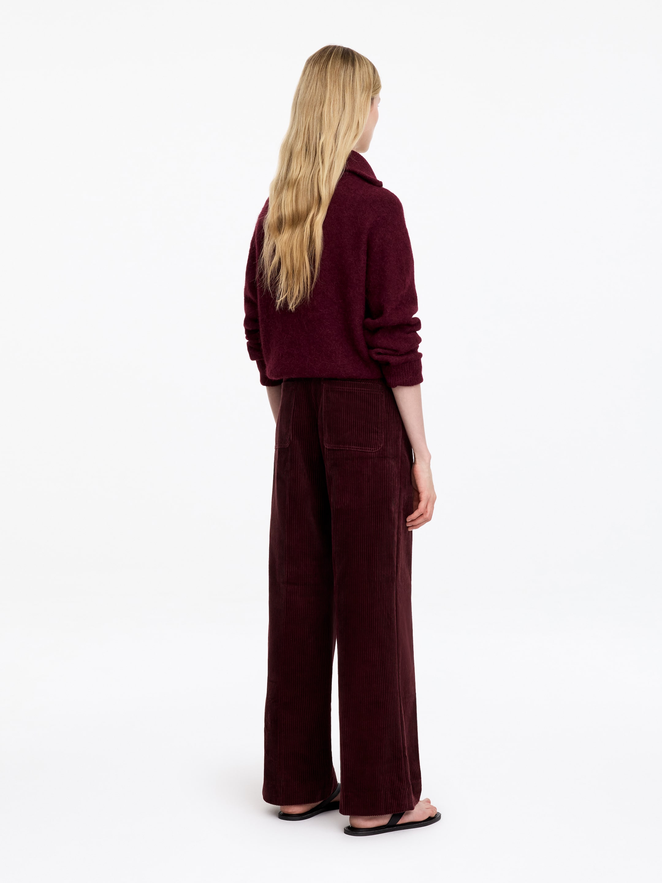 Weite Cordhose - Burgunderrot - Relaxed Fit - women - StillMedia/Lookbook - 7