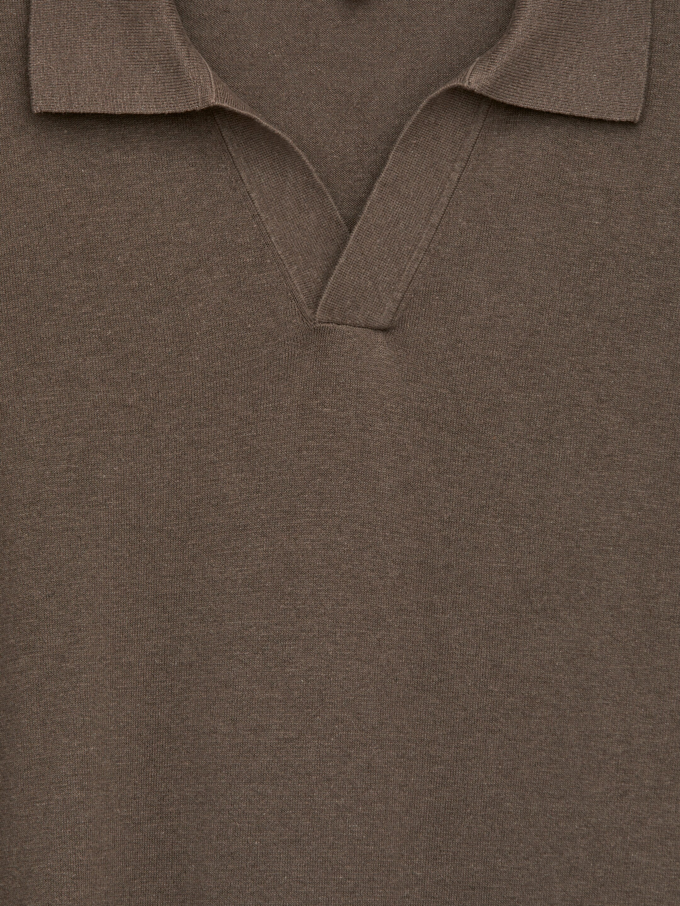 Ingrandisci l'immagine: Cotton Linen Polo Shirt - Mole - UOMO | H&M CH 2