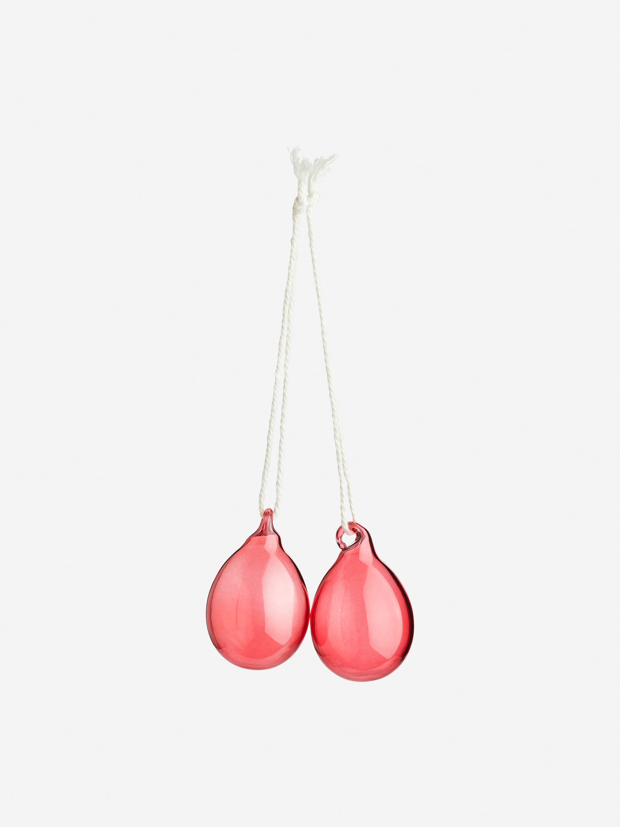 Zobacz większy obraz: Glass Eggs Set of 2 - Przezroczysty/Czerwony - HOME | H&M PL 1