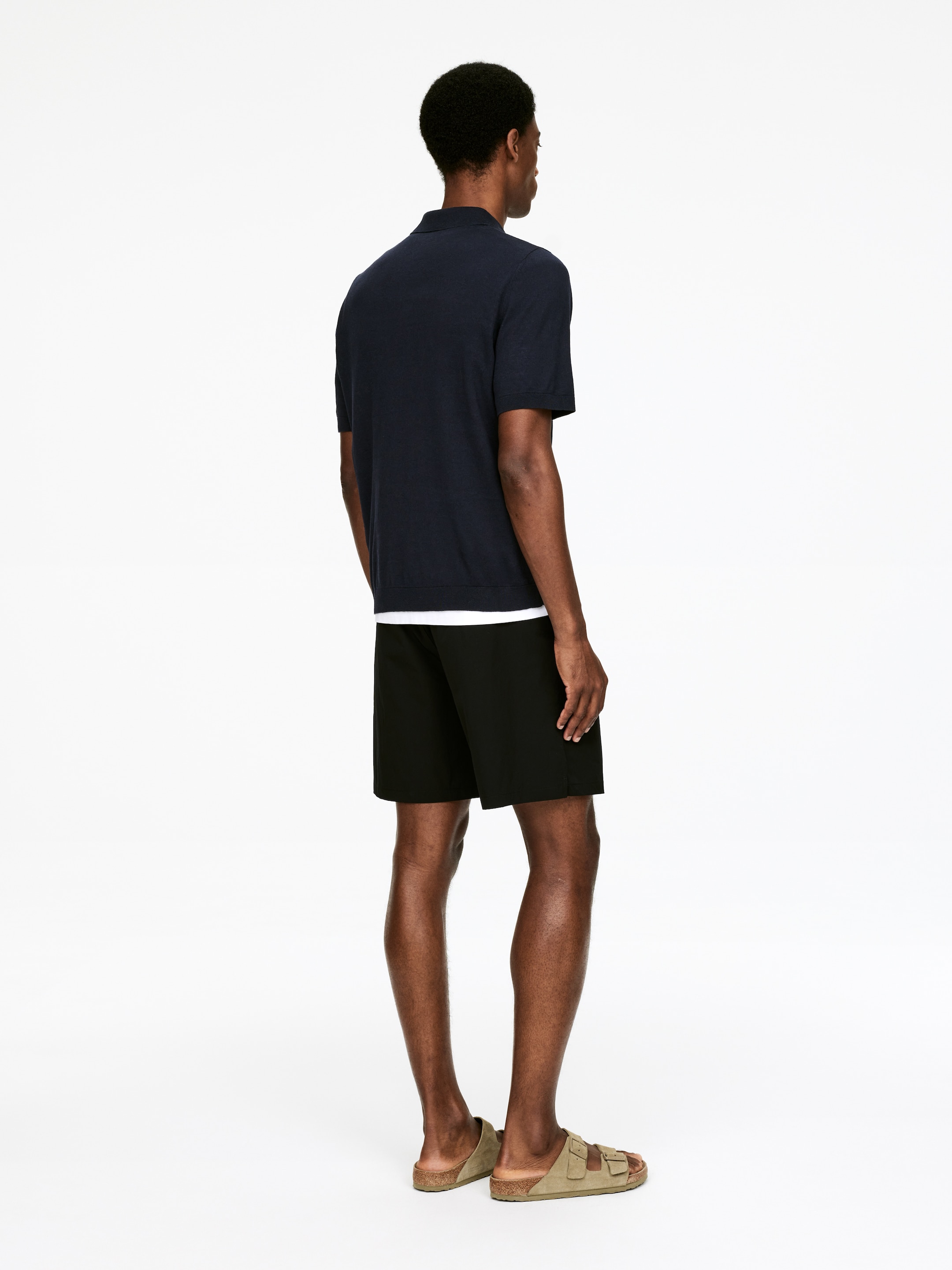 Zobrazit větší obrázek: Polo tričko z bavlny a lnu - Dark Blue - MUŽI | H&M CZ 2