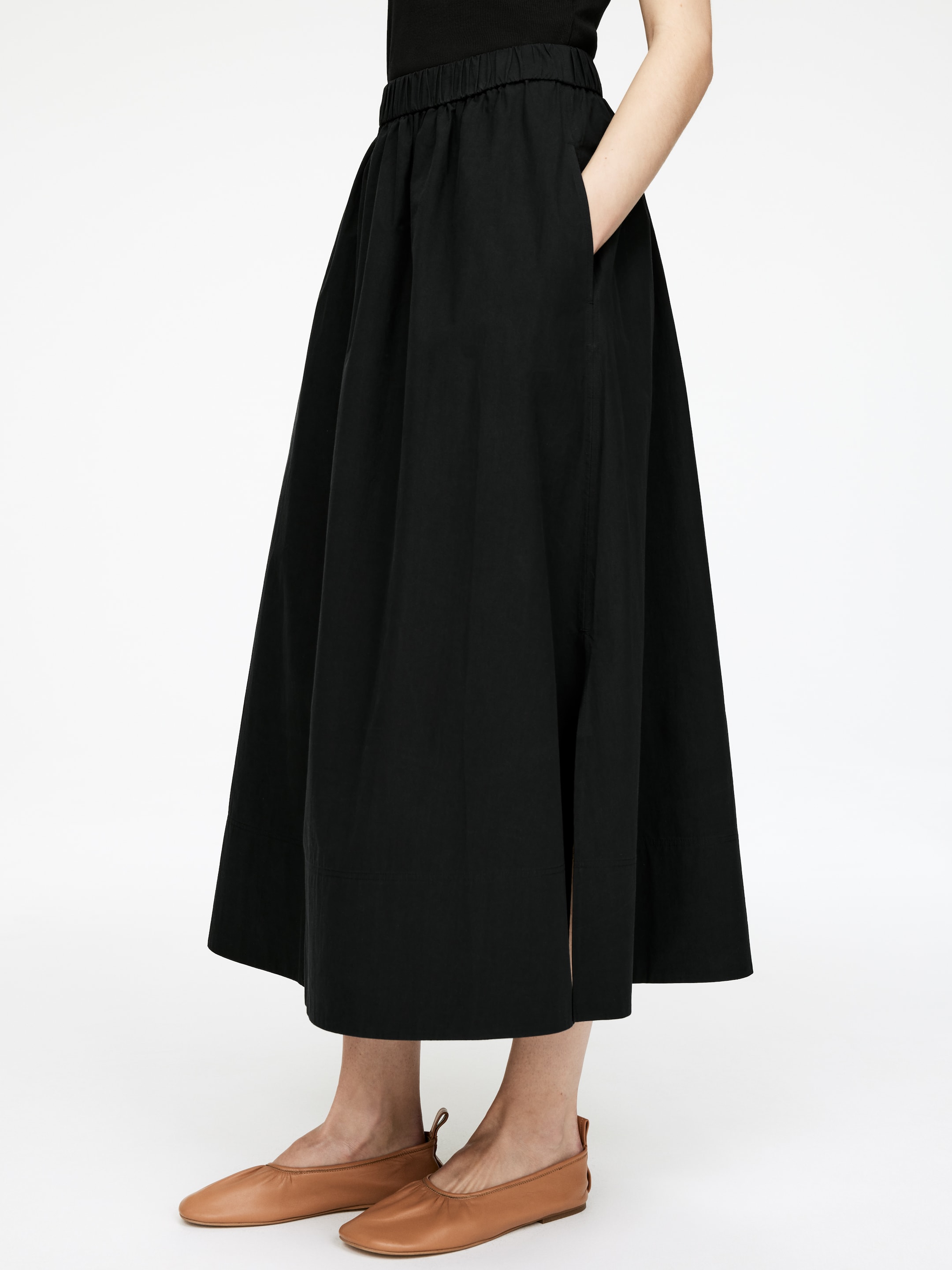 Agrandir l'image: Jupe trapèze en coton - Noir - FEMME | H&M FR 4
