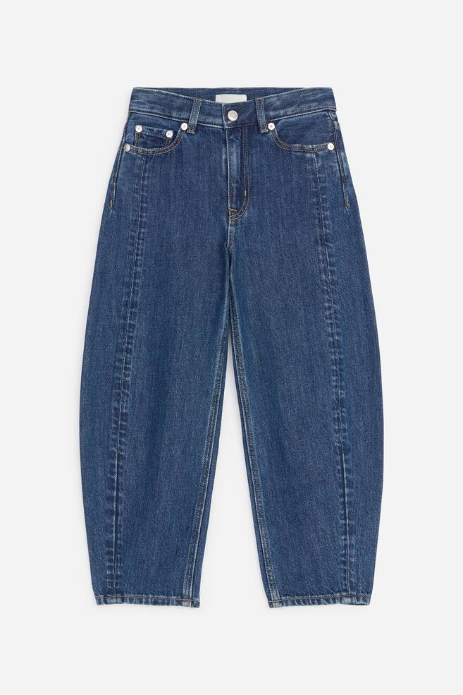 Barrel jeans - Donkerblauw/Roze - 1