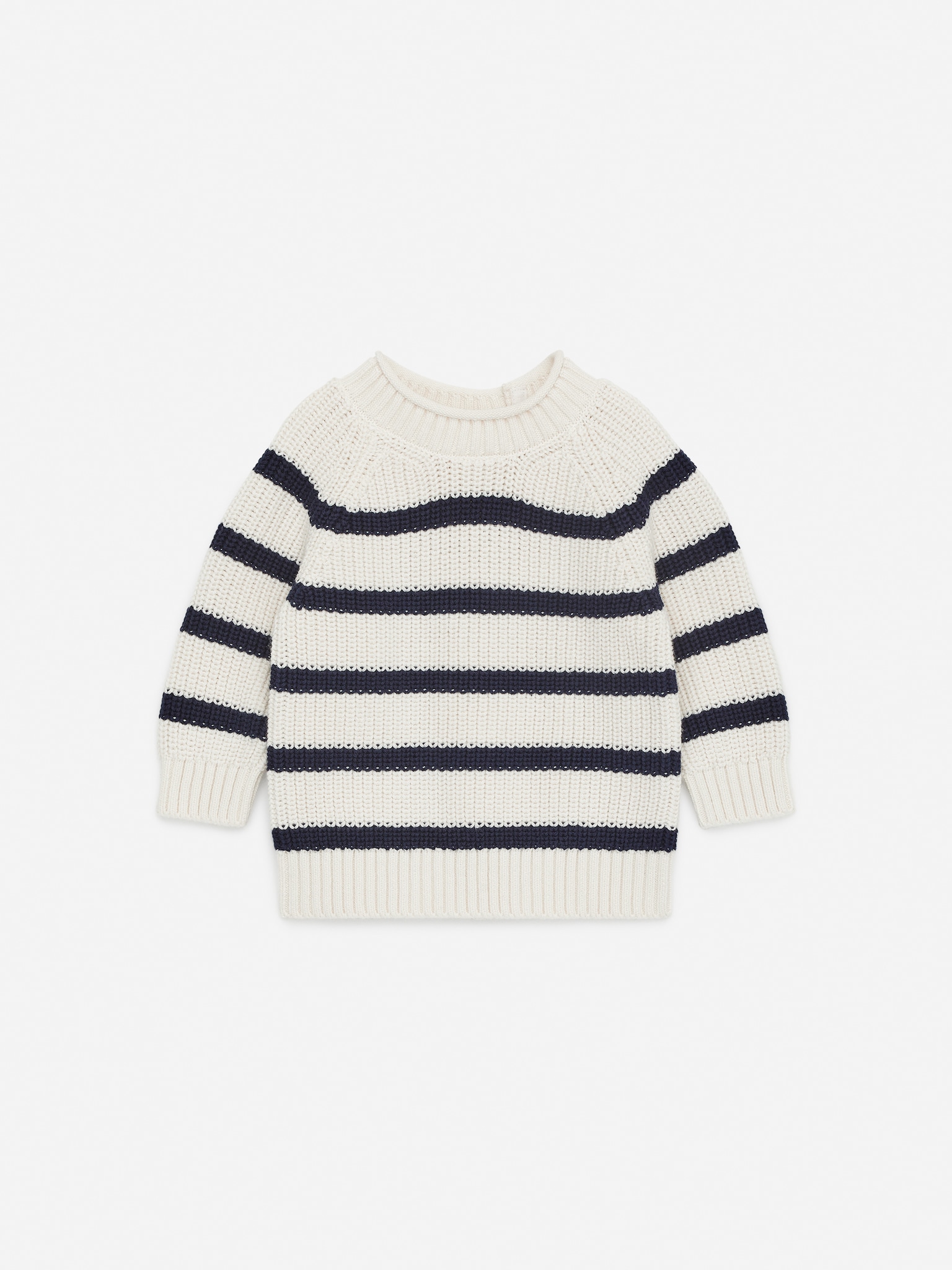 Cotton Jumper - Λευκό/Σκούρο Μπλε