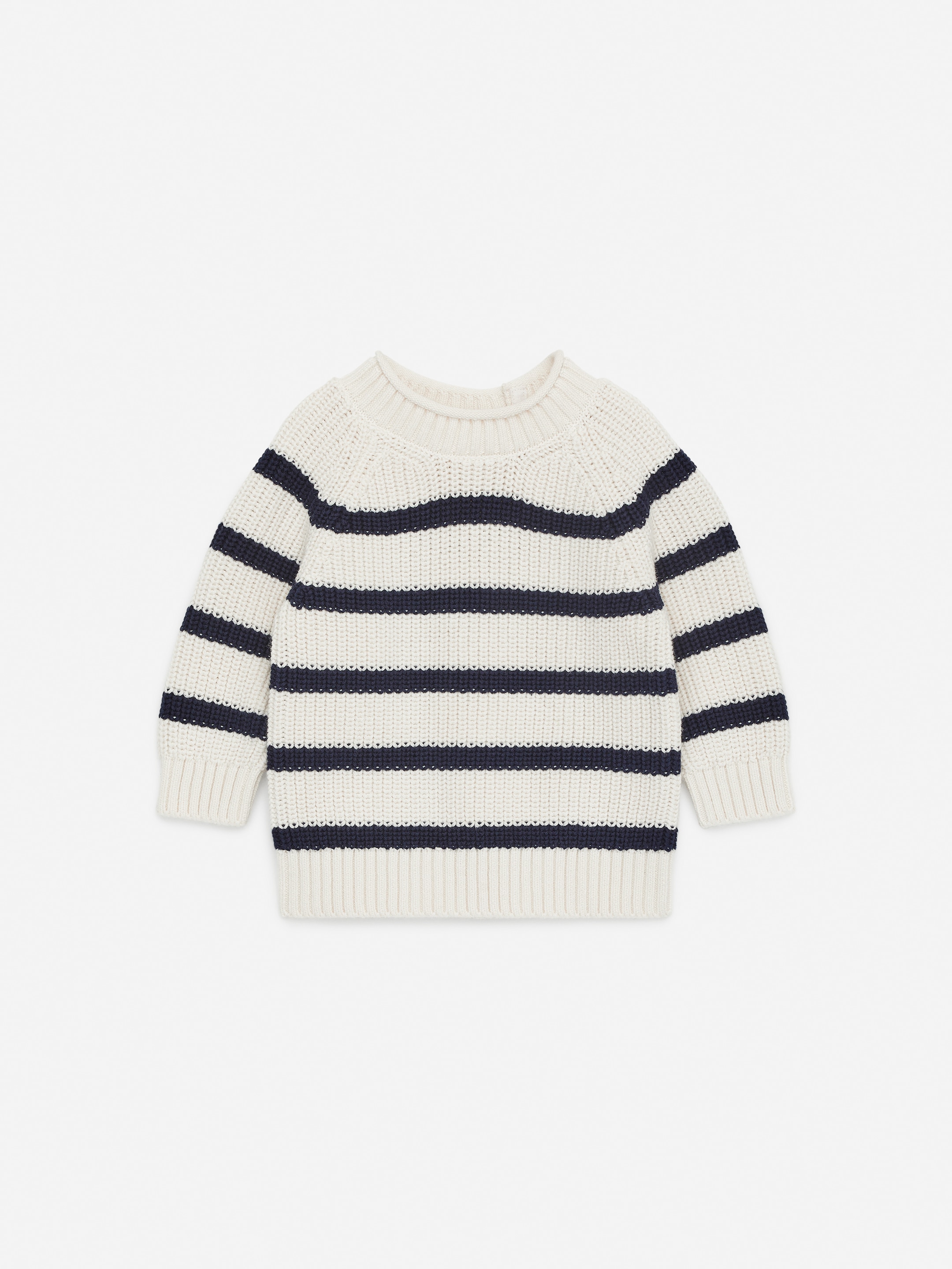 Se større billede: Bomuldstrøje - Hvid/mørkeblå - BØRN | H&M DK 1