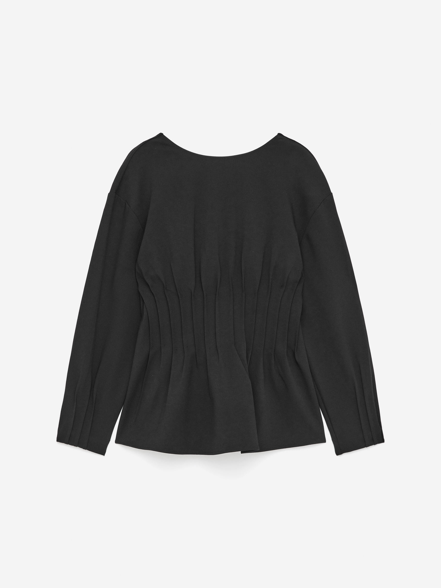 Veckad topp-Svart-16736