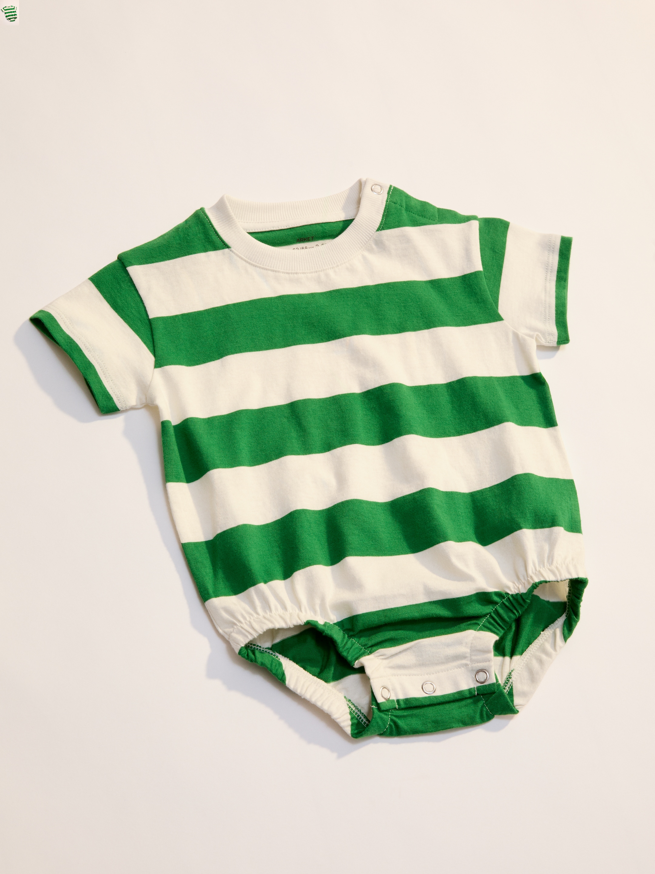 Kurzärmeliger Jersey-Strampler - Grün/Weiß - Slim Fit - Kinder - StillMedia/Environmental - 1