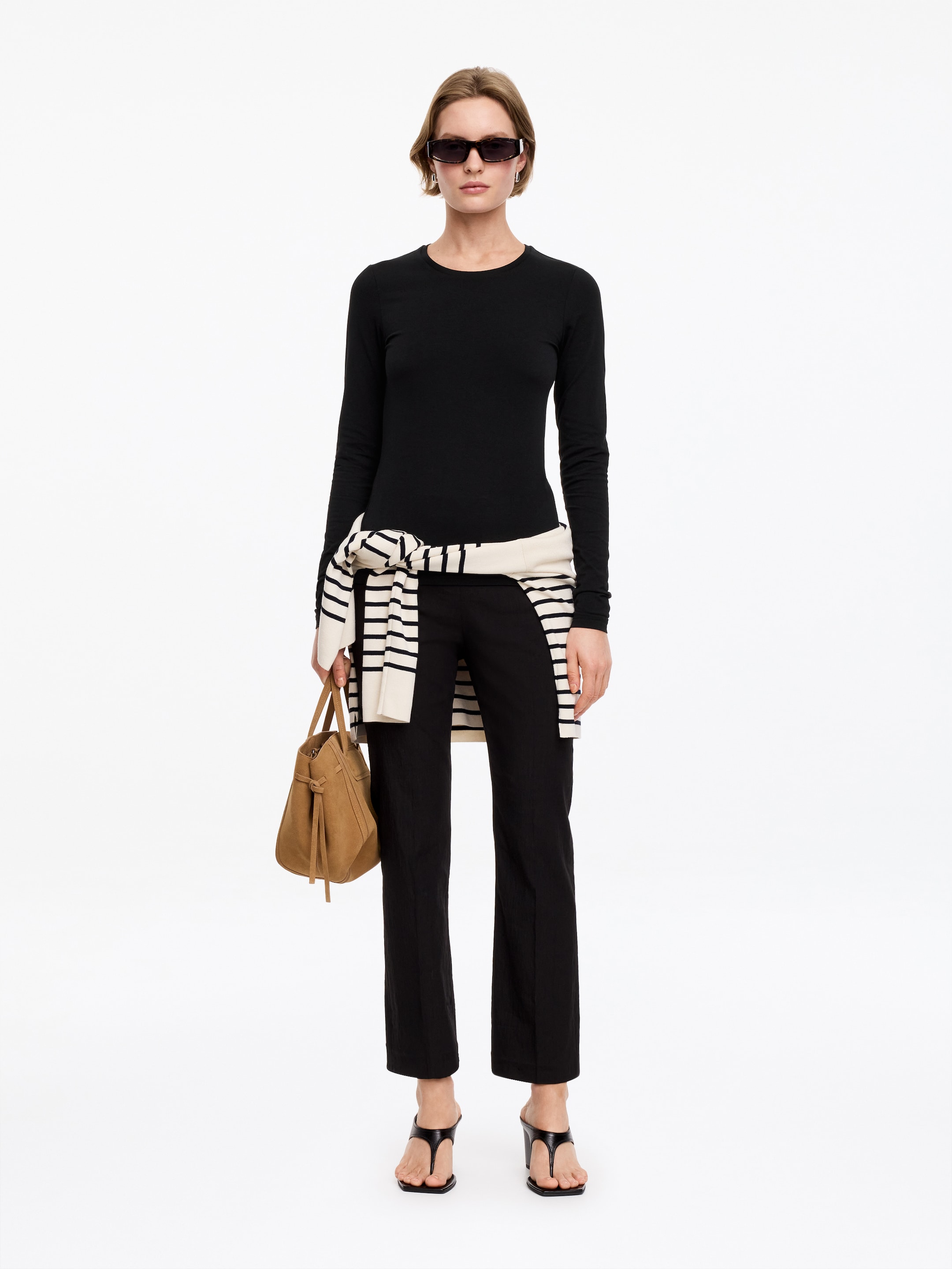 T-shirt slim à manches longues - Noir - Slim fit - Femme - StillMedia/Lookbook - 7