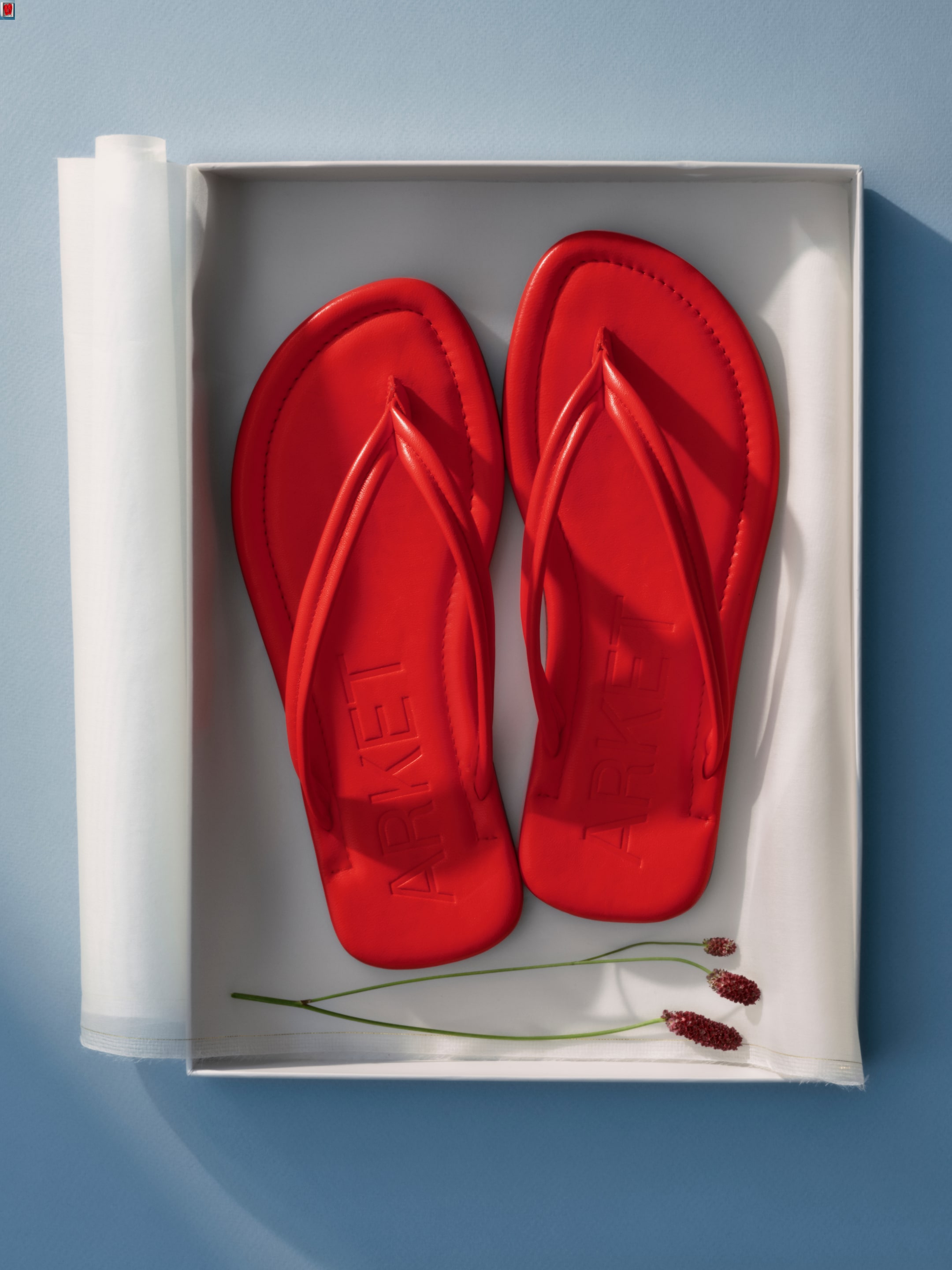 Flip-Flop aus Leder - Rot - Damen - StillMedia/Environmental - 1