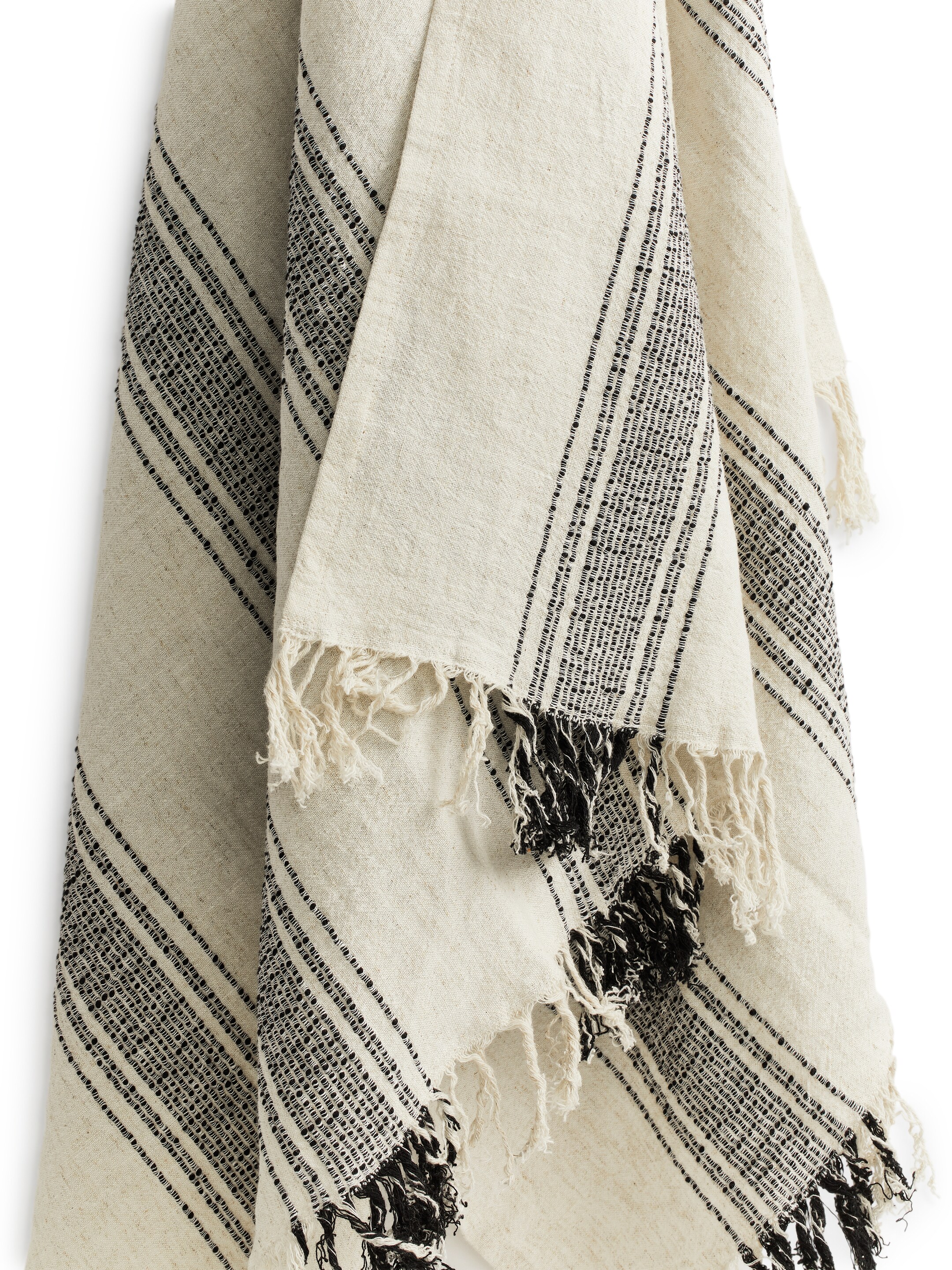 Grösseres Bild ansehen: Handtuch aus Baumwolle und Leinen - Beige/Schwarz - HOME | H&M CH 2