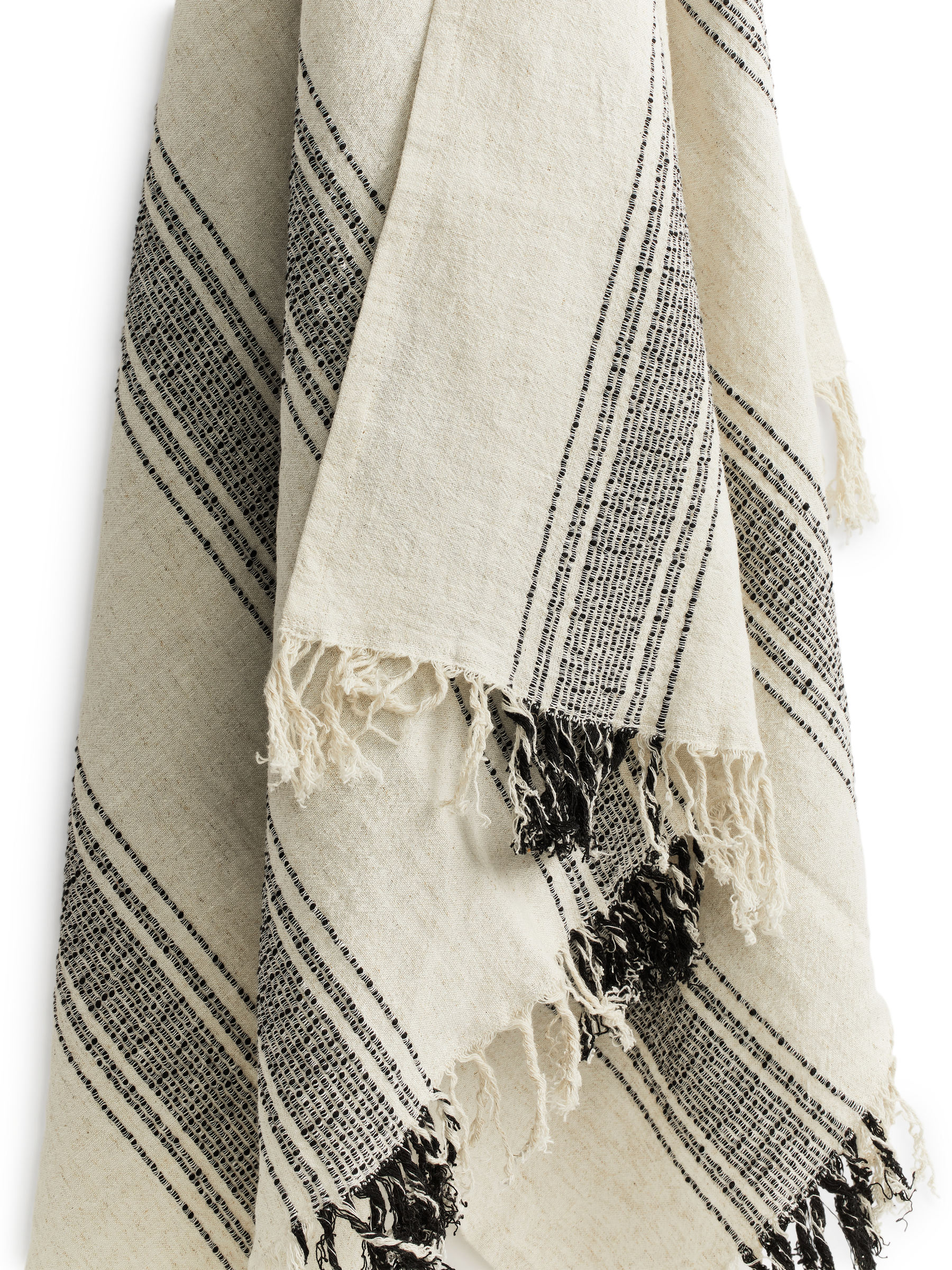 Handtuch aus Baumwolle und Leinen - Beige/Schwarz - Haushaltswaren - StillMedia/DescriptiveDetail - 2