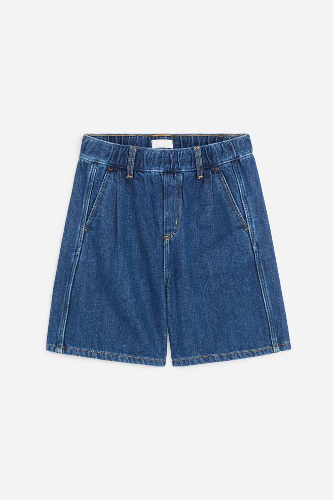 Pull-on-Shorts aus Denim - Dunkelblau - 1