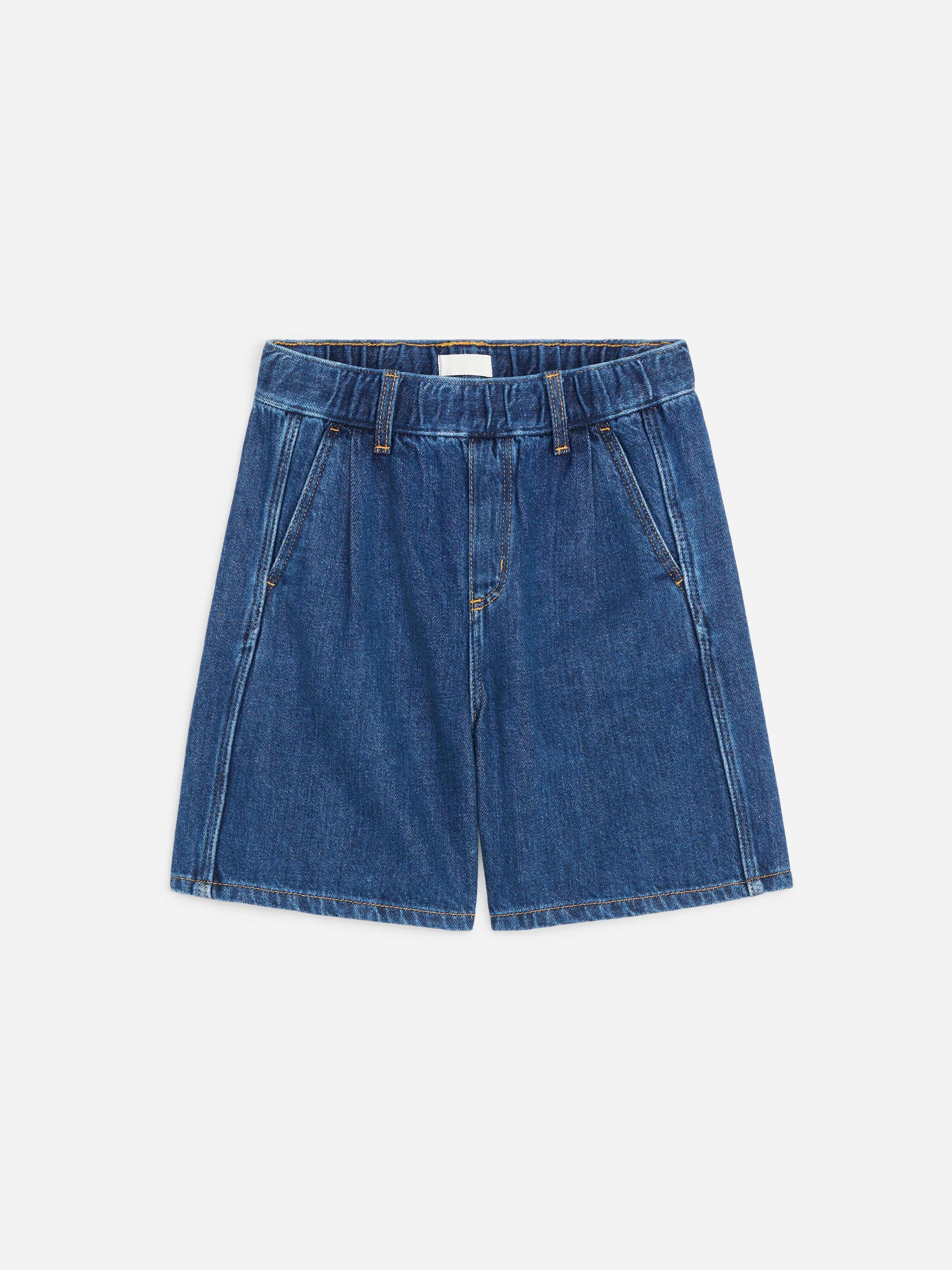 Denim Pull-On Shorts-#333860-19530