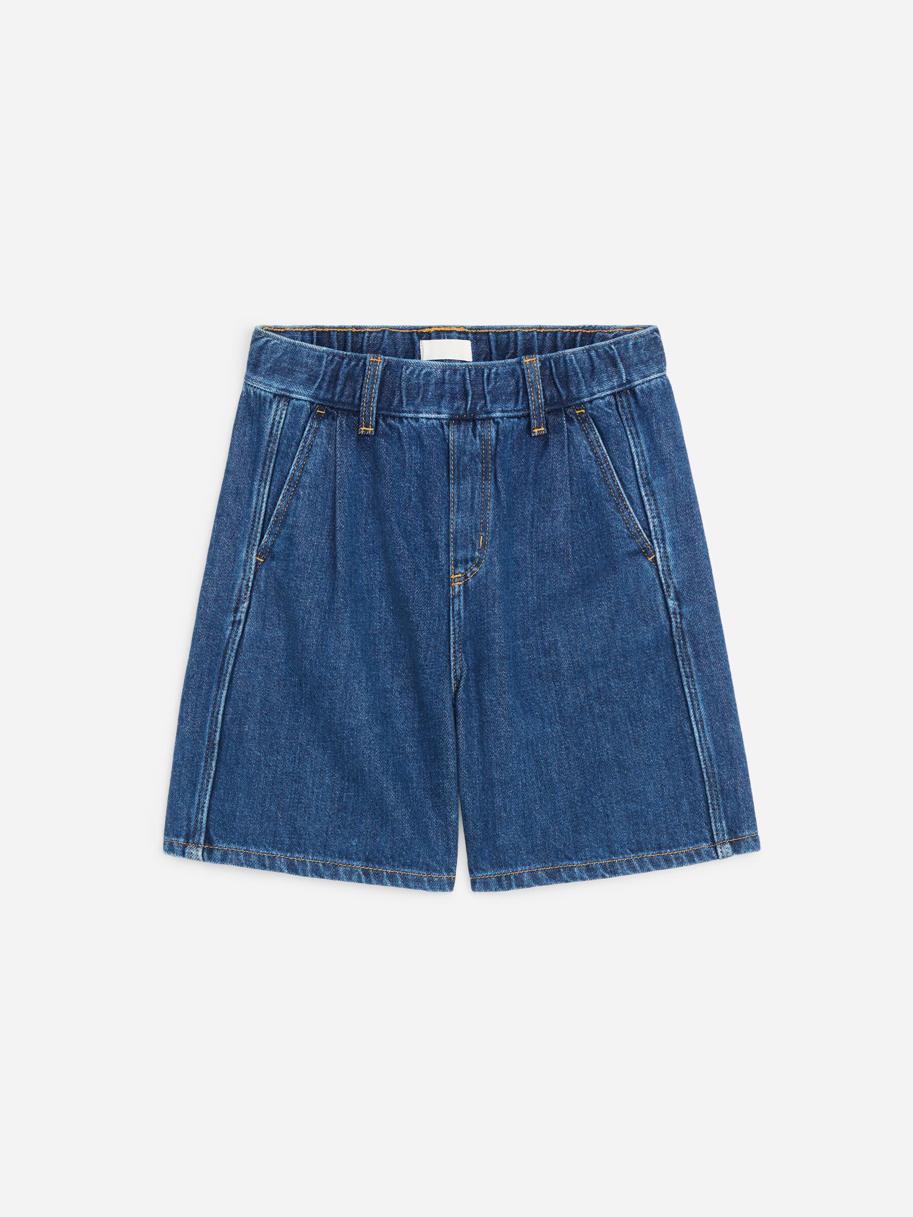 Denim Pull-On Shorts-#333860-19530