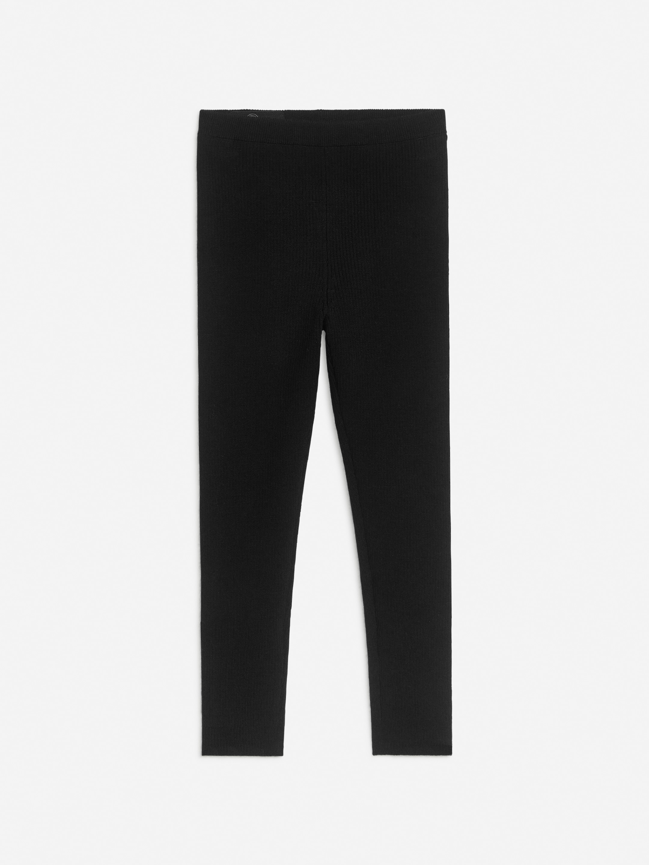 Visa större bild: Ribbade leggings i ullblandning - Svart - BARN | H&M FI 1