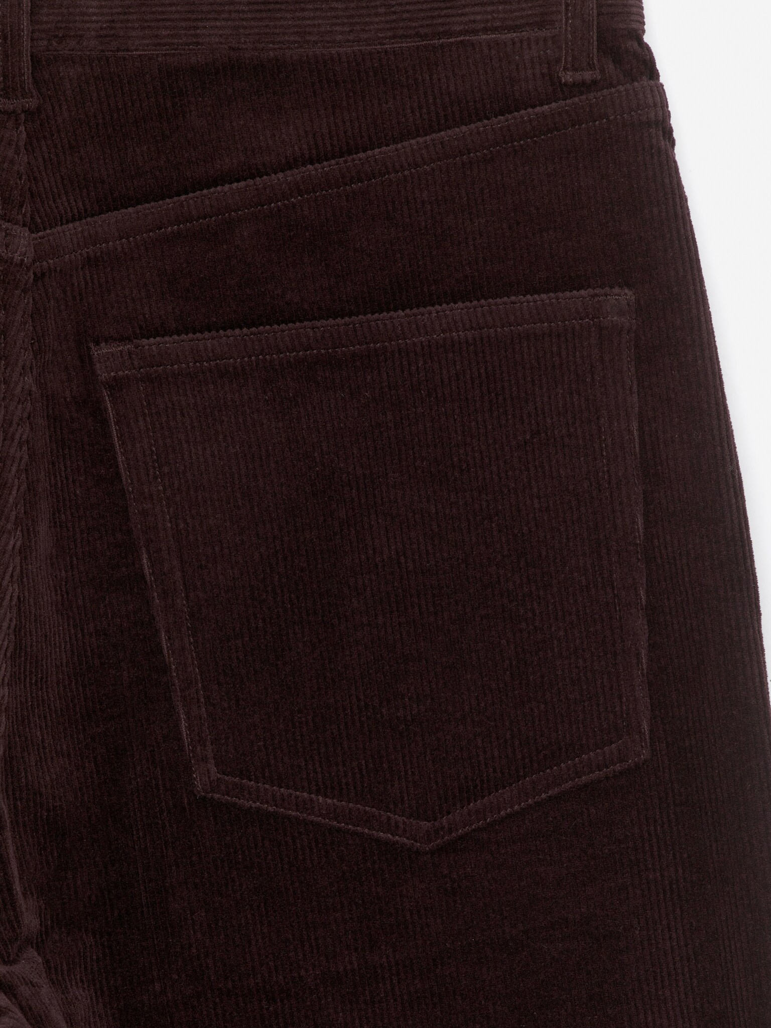 CORAL kordfløyelsjeans med vide ben - Mørk burgunder/Mørk khakigrønn/Offwhite - 6