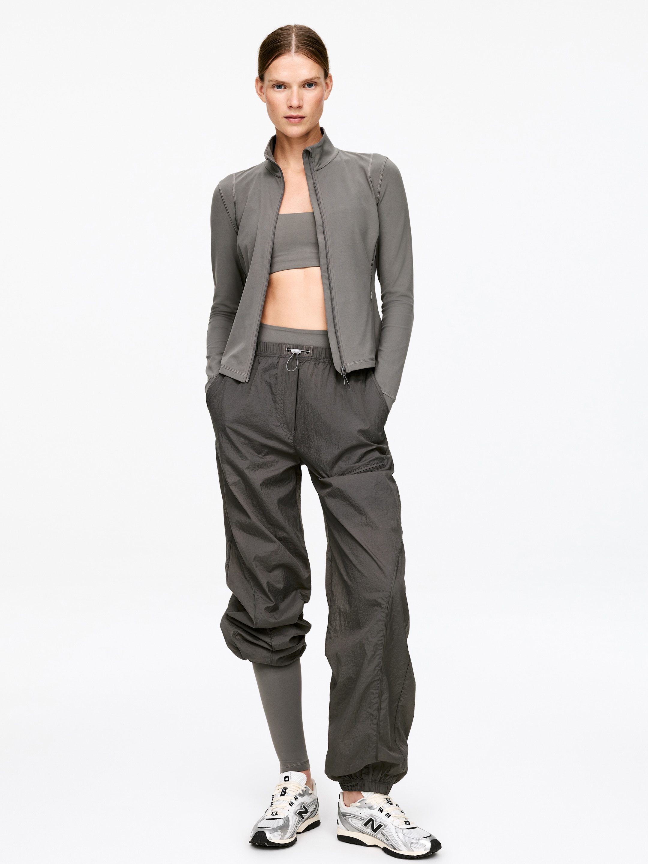 Sheer Ripstop Trousers - Dark Grey - Oversized - Women - StillMedia/Lookbook - 5