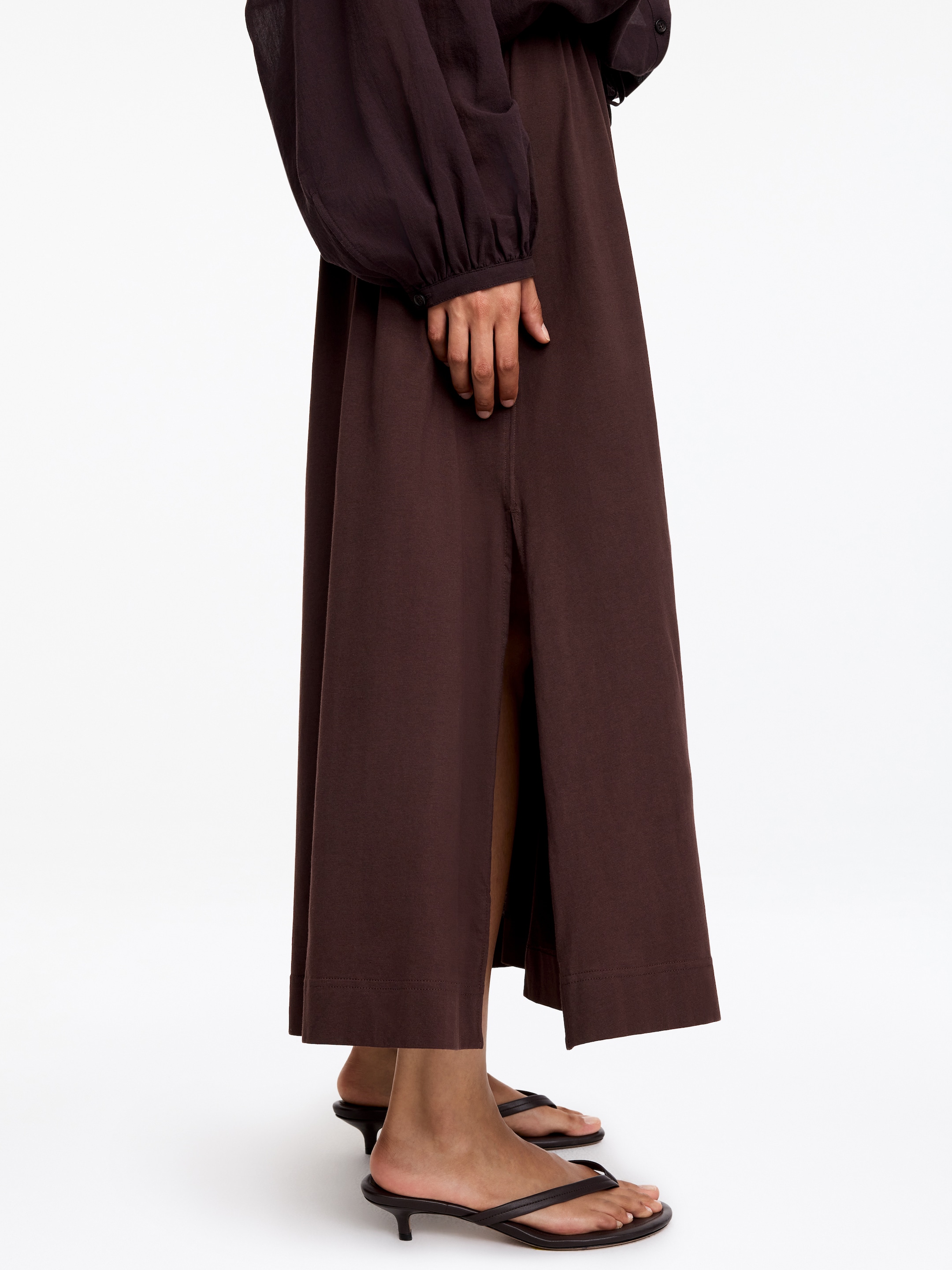 Jupe trapèze mi-longue - Marron - Regular fit - Femme - StillMedia/Lookbook - 2