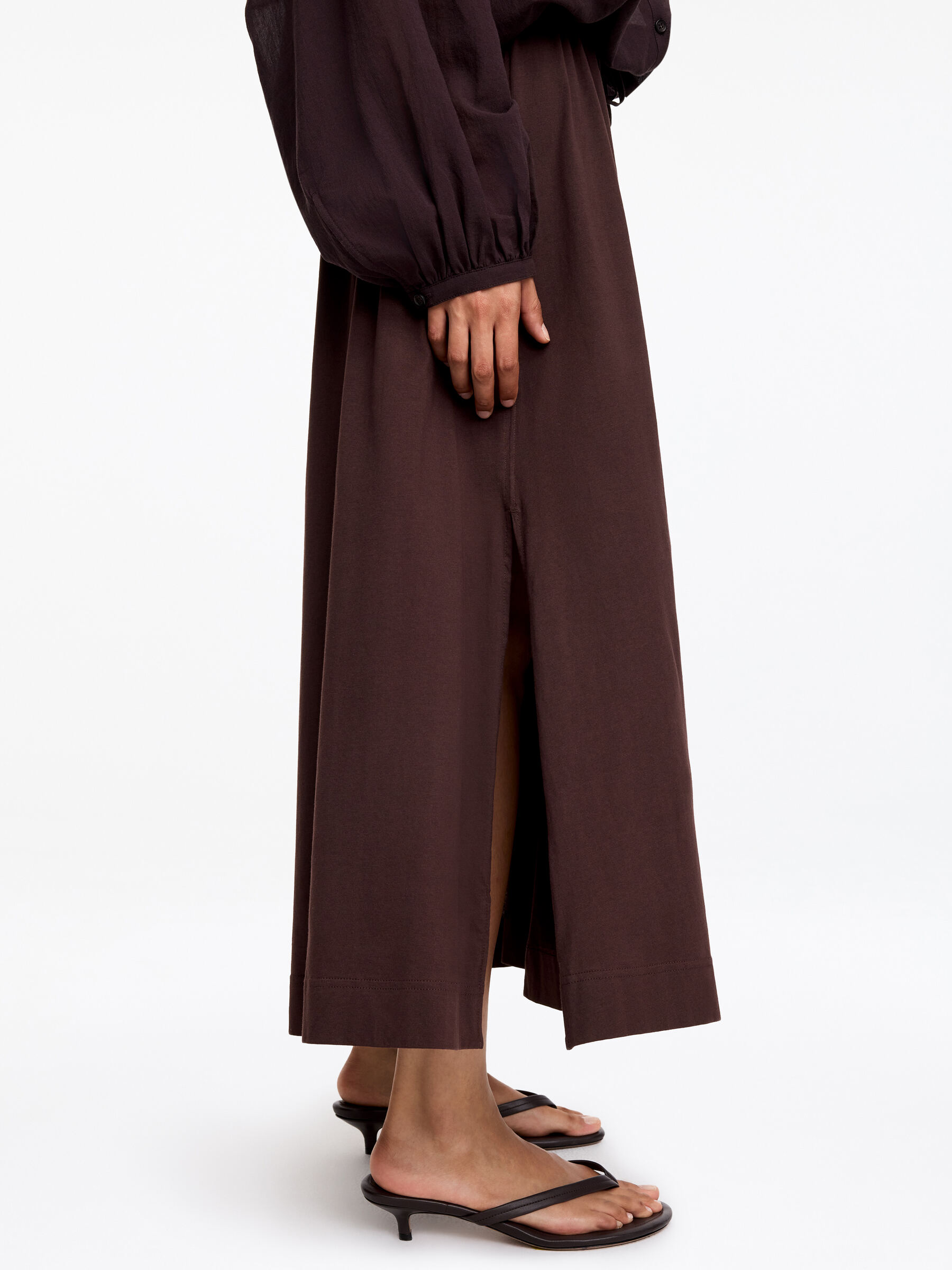 Jupe trapèze mi-longue - Marron - Regular fit - Femme - StillMedia/Lookbook - 2