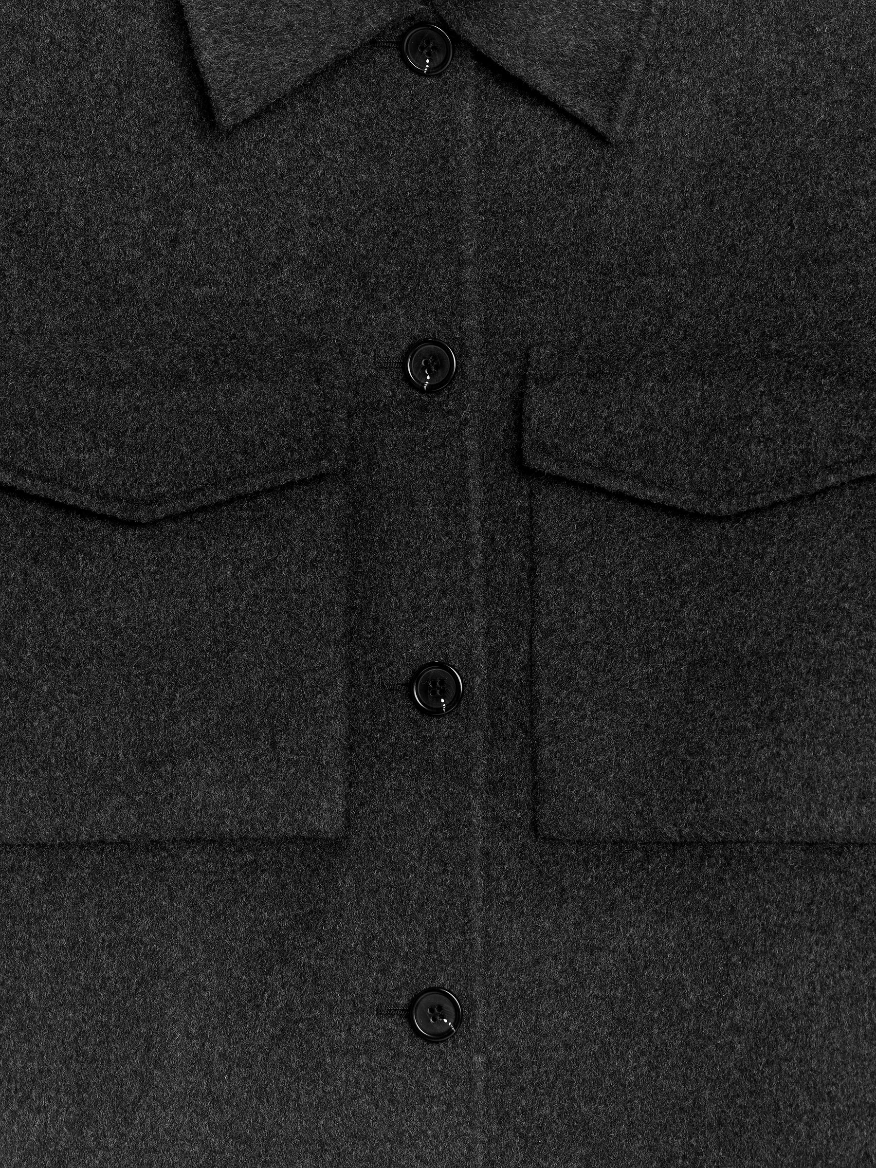 Double-Face Wool Overshirt - Dark Grey Melange - Regular fit - Women - StillMedia/DescriptiveDetail - 1