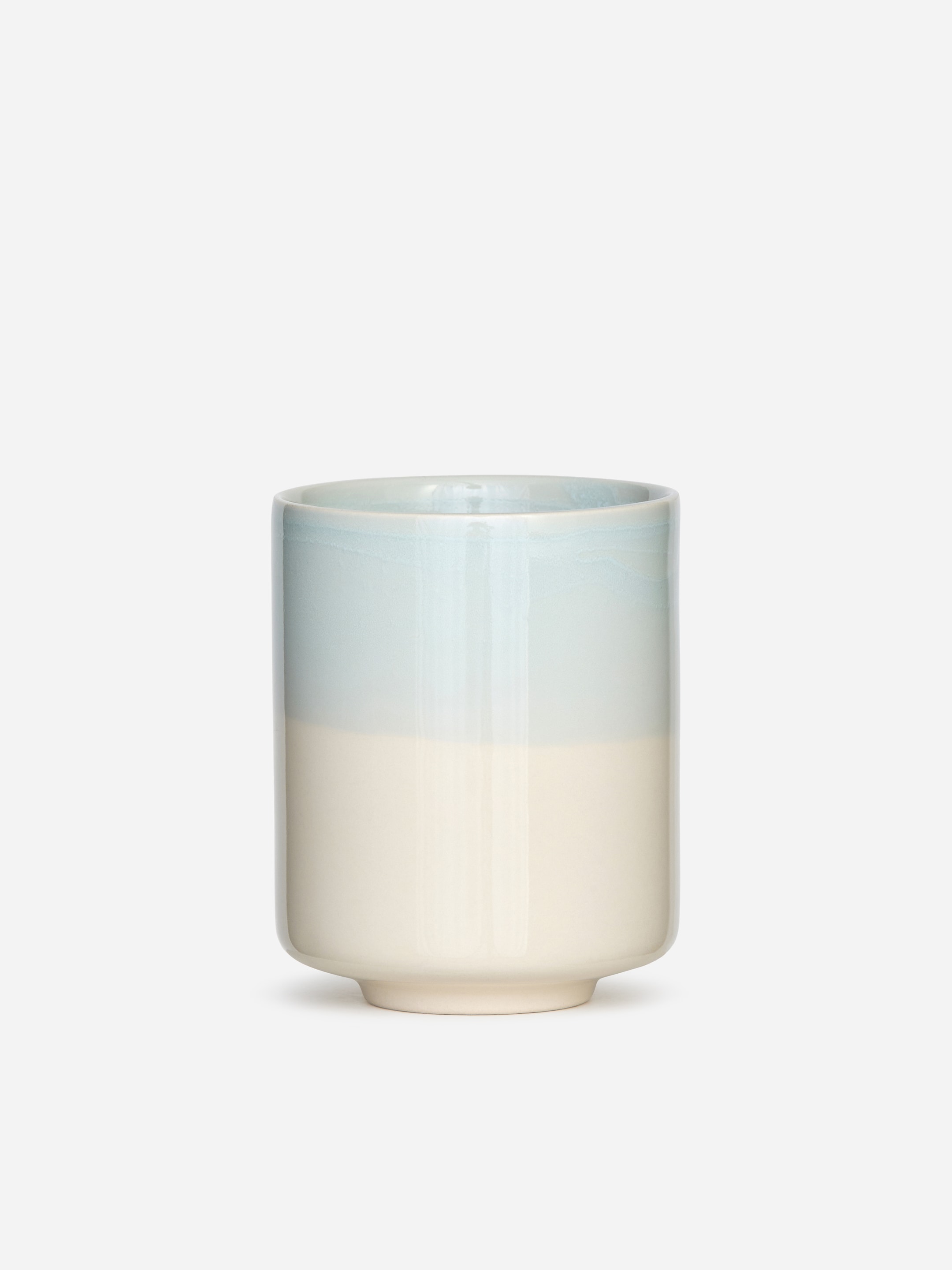 Stoneware Cups Set of 2 - Off White/Light Blue Dip - Homeware - StillMedia/DescriptiveStillLife - 2