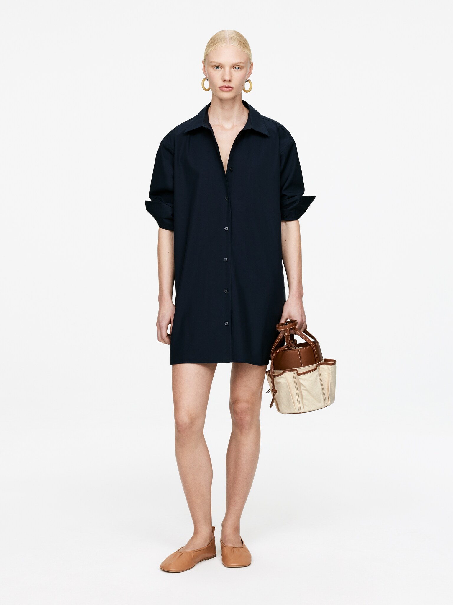 Bolso cubo dos en uno - Marrón/beige
