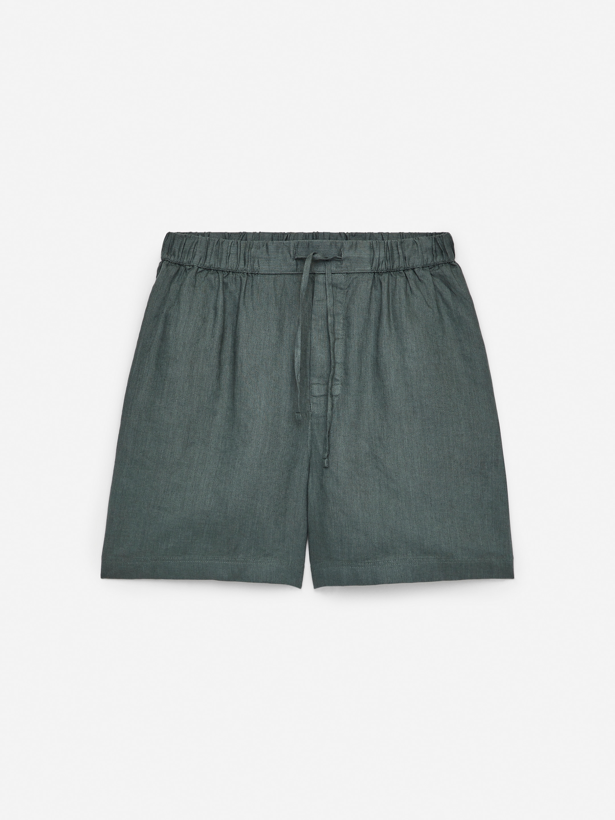 Shorts in lino-#5A6466-15084